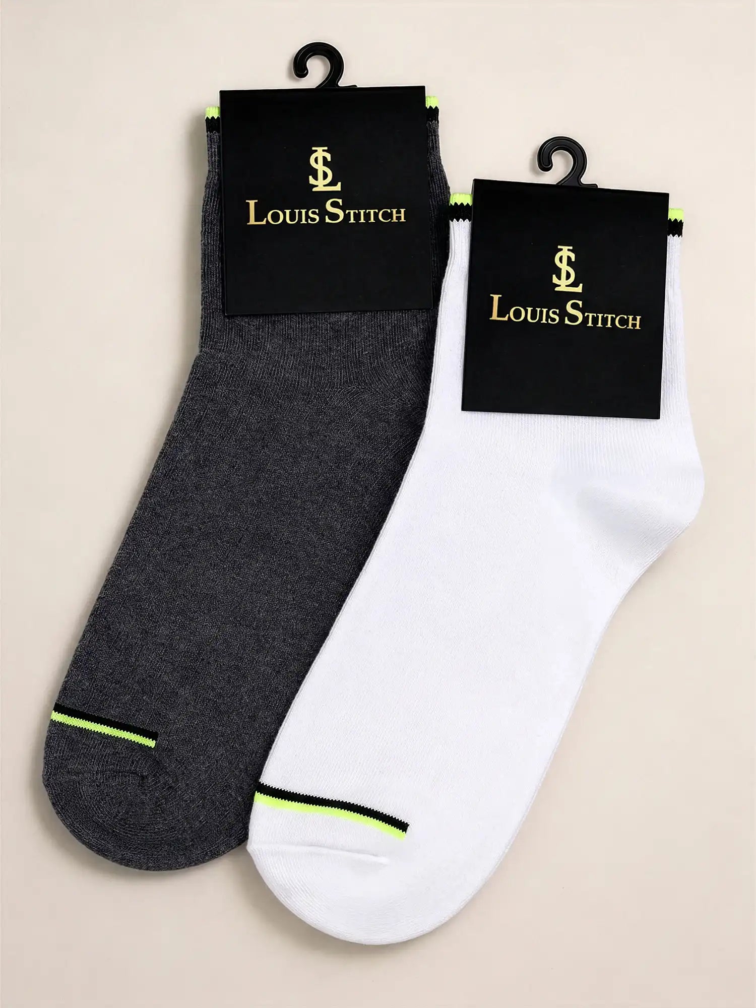 Men's Breathable & Durable Cotton Blend Comfort Ankle Socks Pack of 2