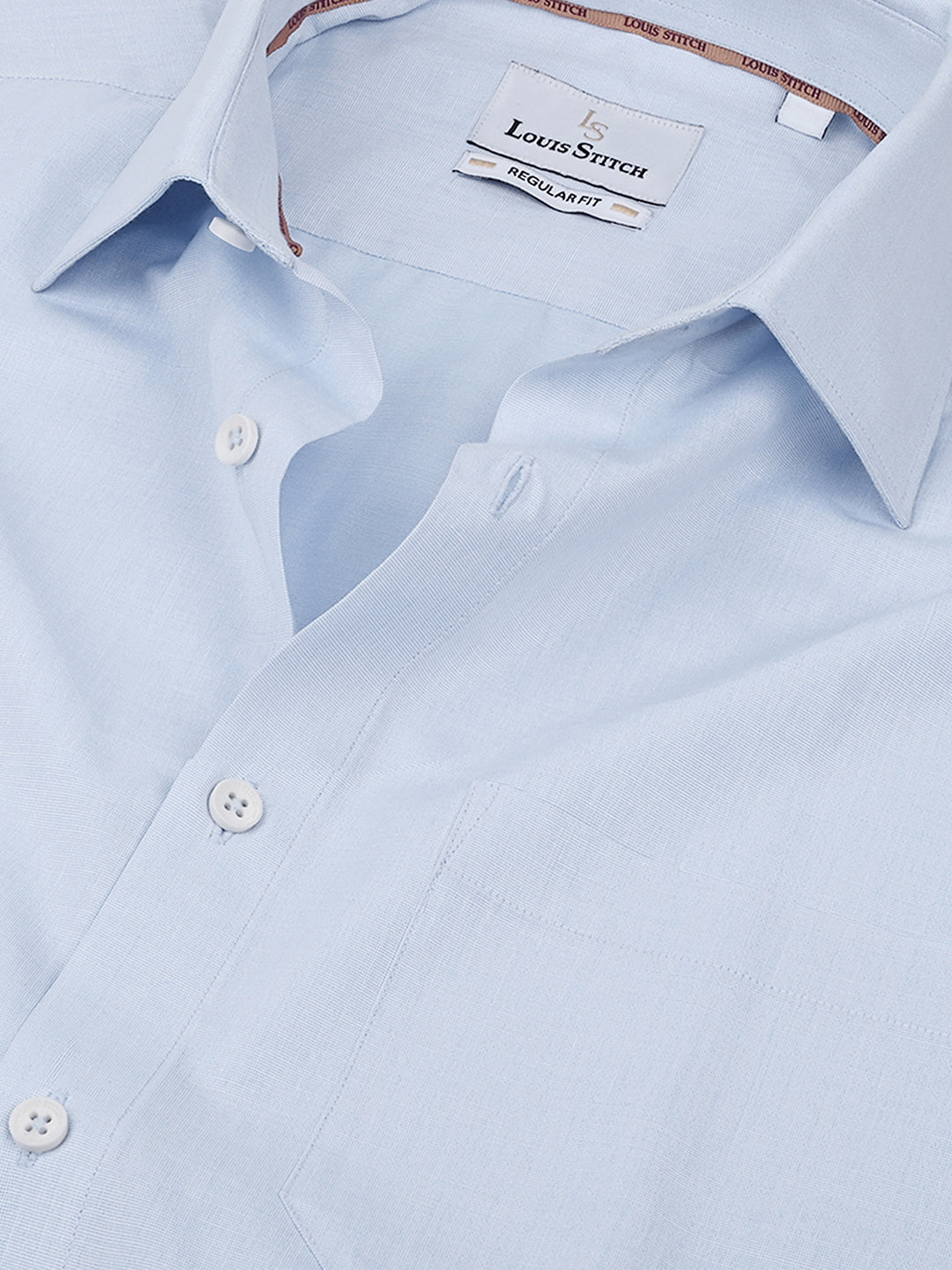 Men's Blue Full Sleeves Regular Fit Formal Shirt