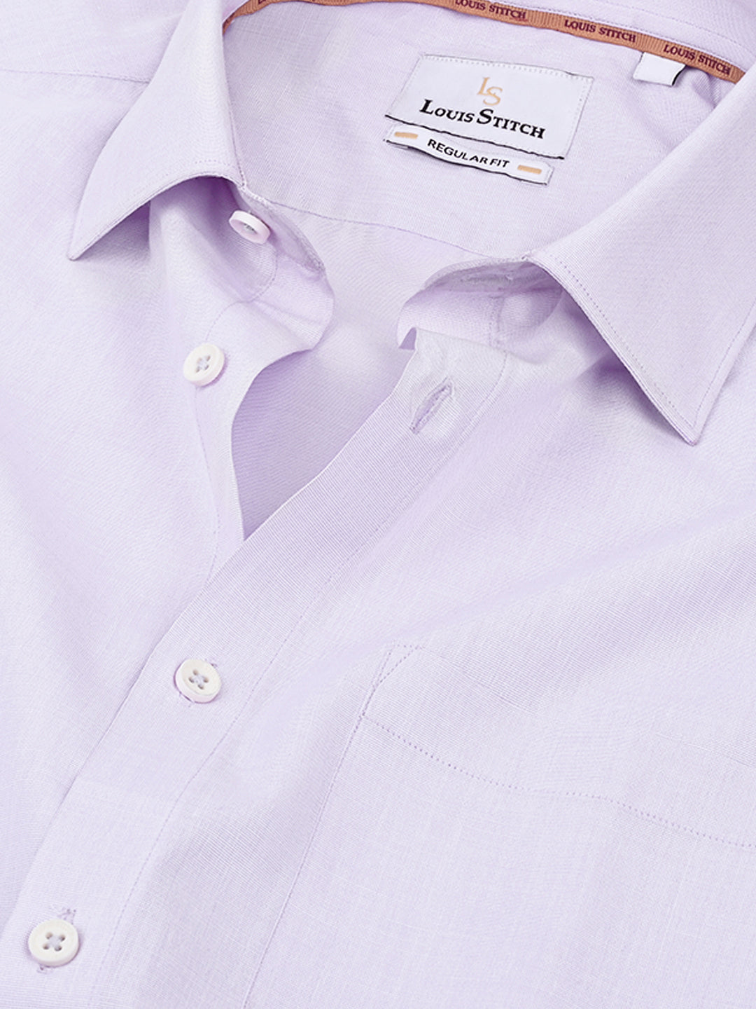 Men's Lilac Full Sleeves Regular Fit Formal Shirt