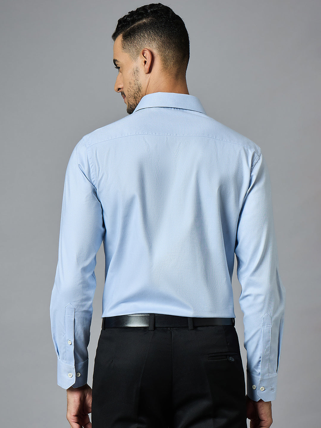 Men's Oxford Blue Full Sleeves Regular Fit Formal Shirt