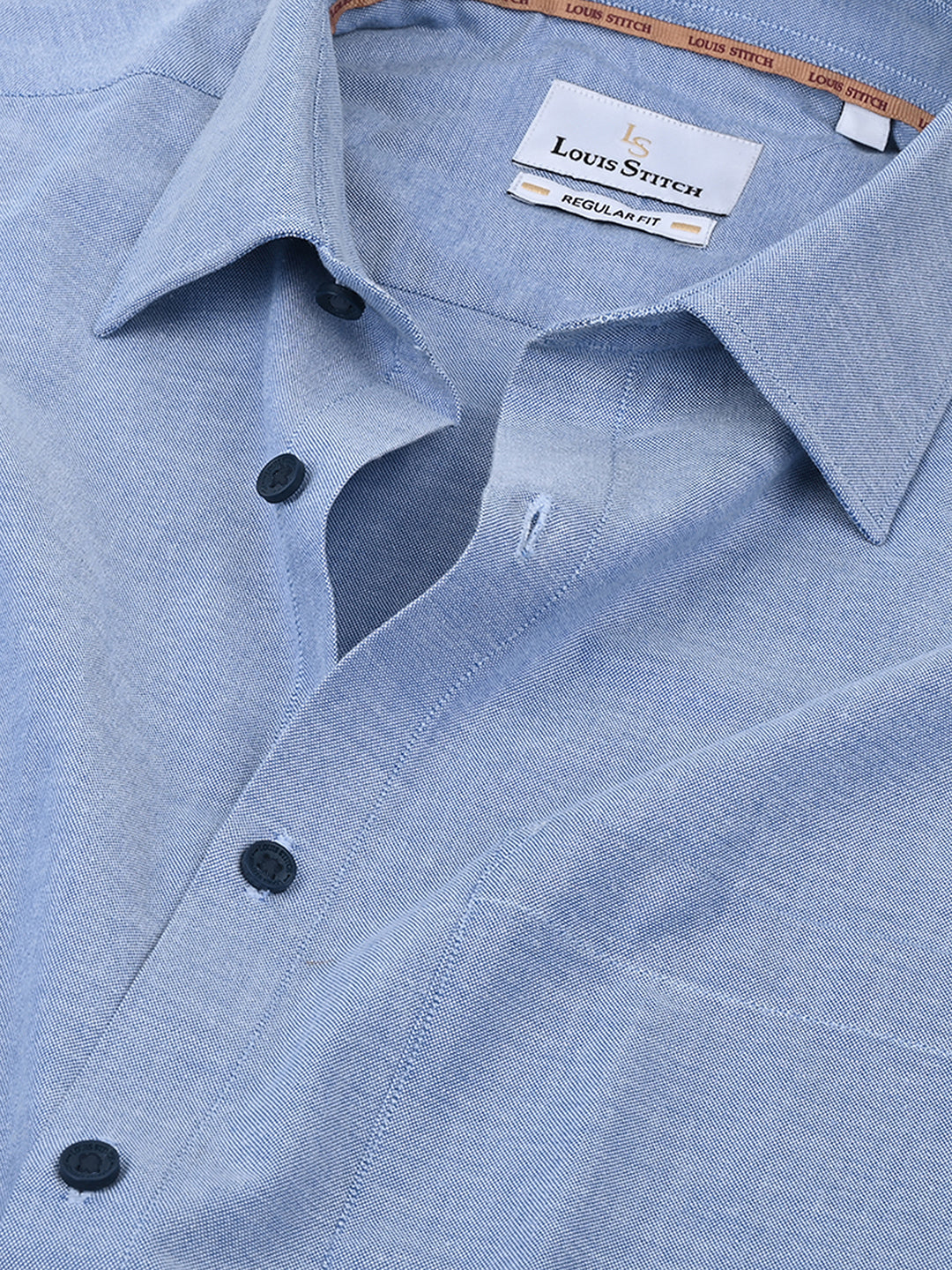 Men's Oxford Blue Full Sleeves Regular Fit Formal Shirt