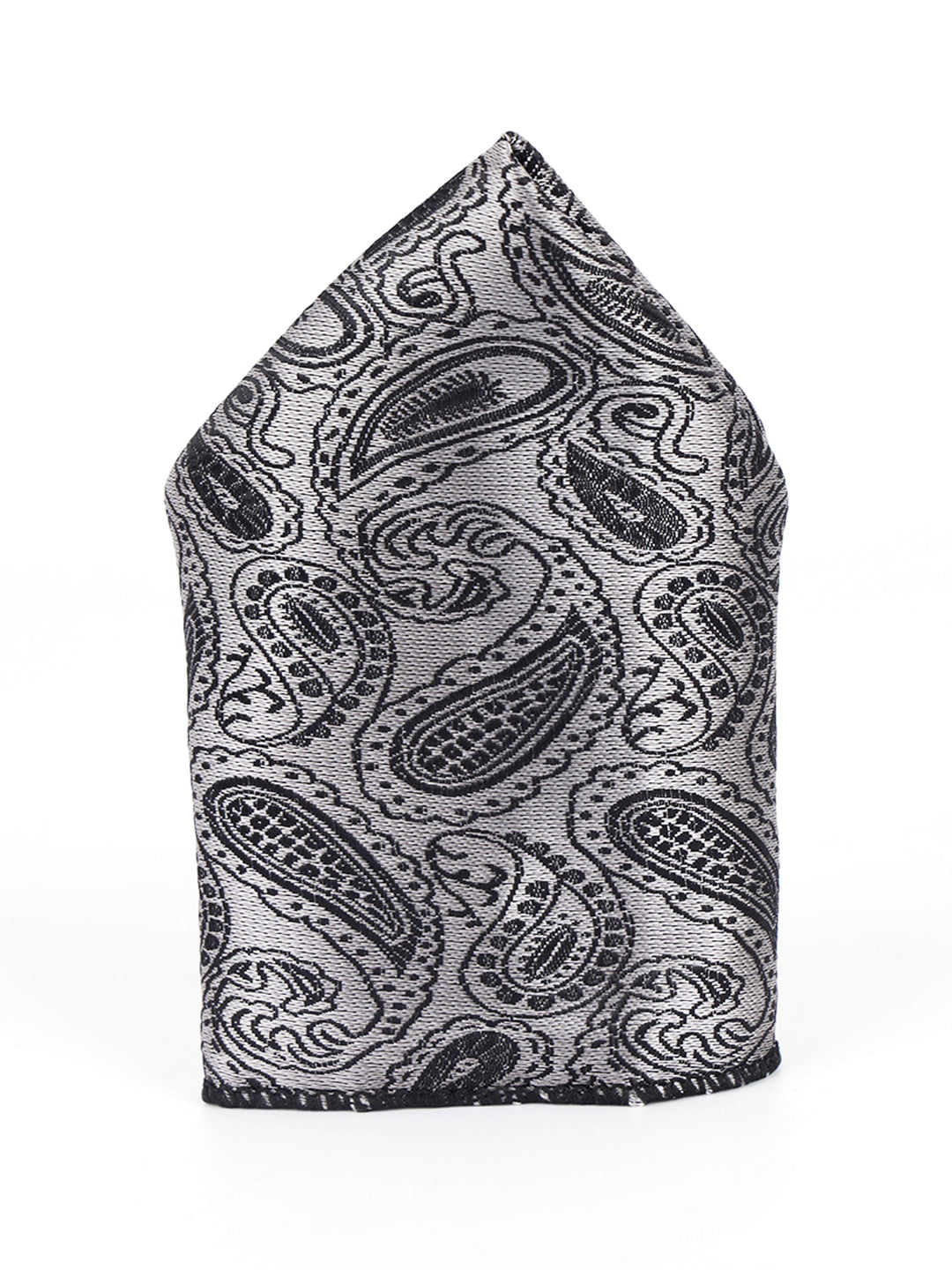 Black Mist Luxury Italian Silk Necktie Set Pocket Square Golden Tiepin