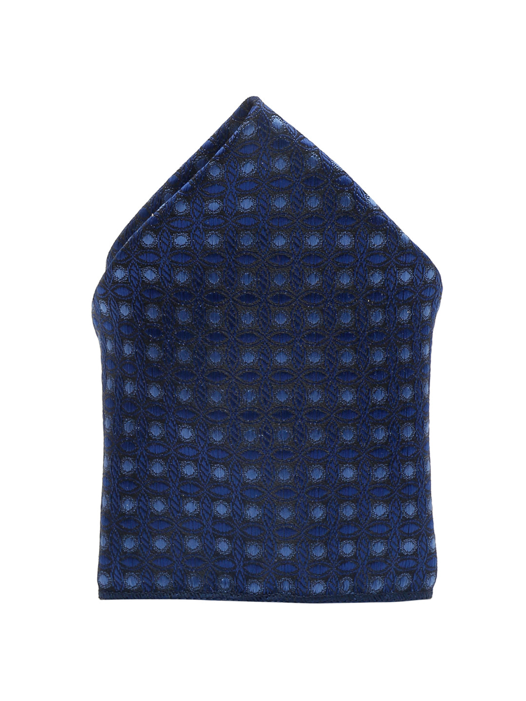 Admiral Blue Italian Silk Necktie Set Pocket Square Golden Tiepin