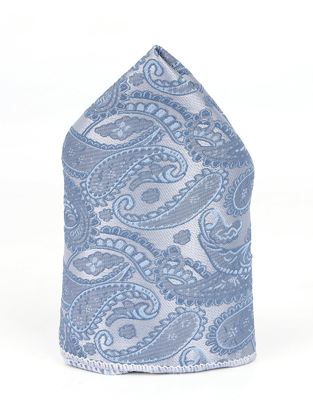Cadet Grey Luxury Italian Silk Necktie Set Pocket Square Golden Tiepin