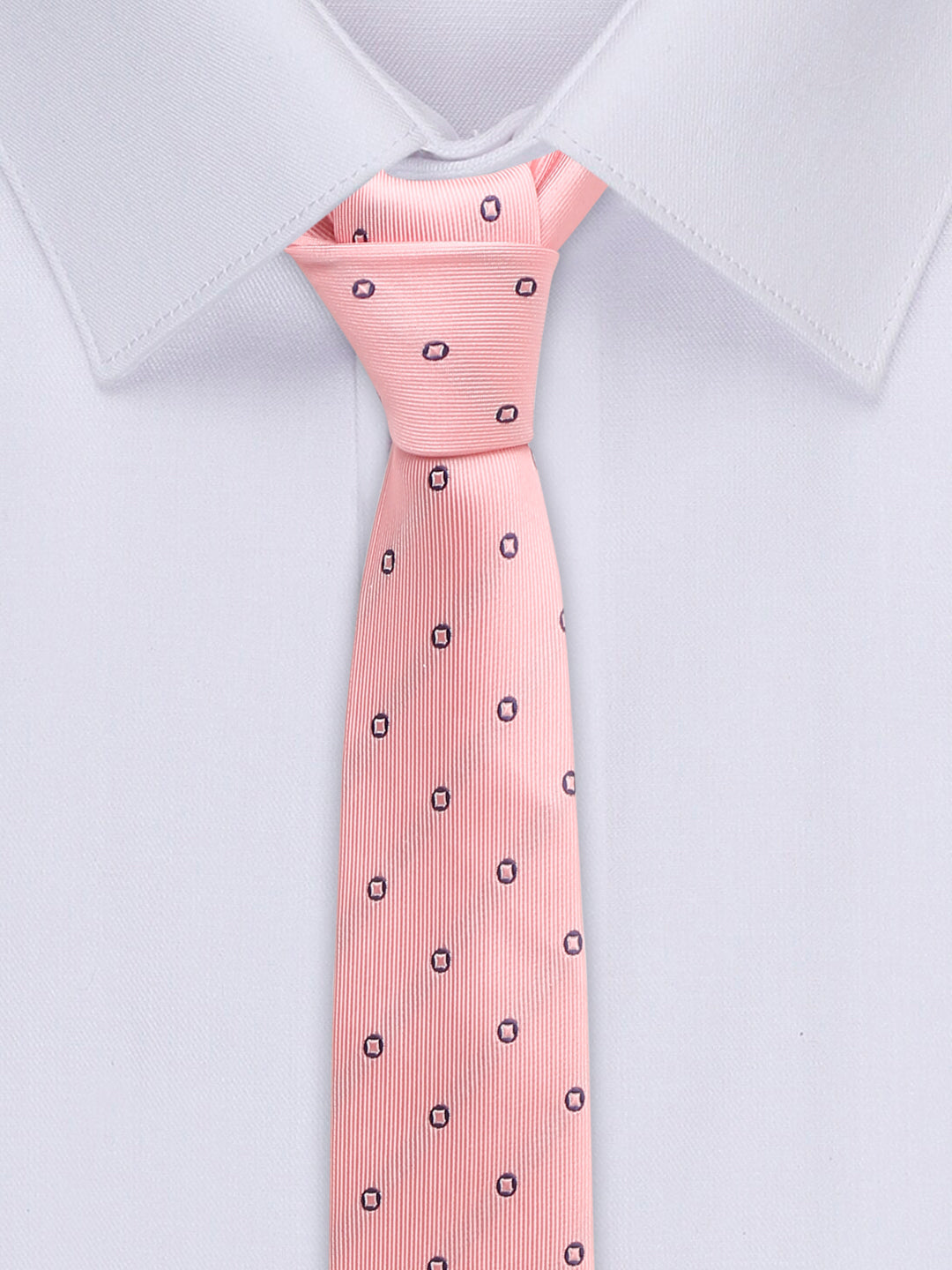 Apricot Peach Italian Silk Necktie Set Pocket Square Golden Tiepin