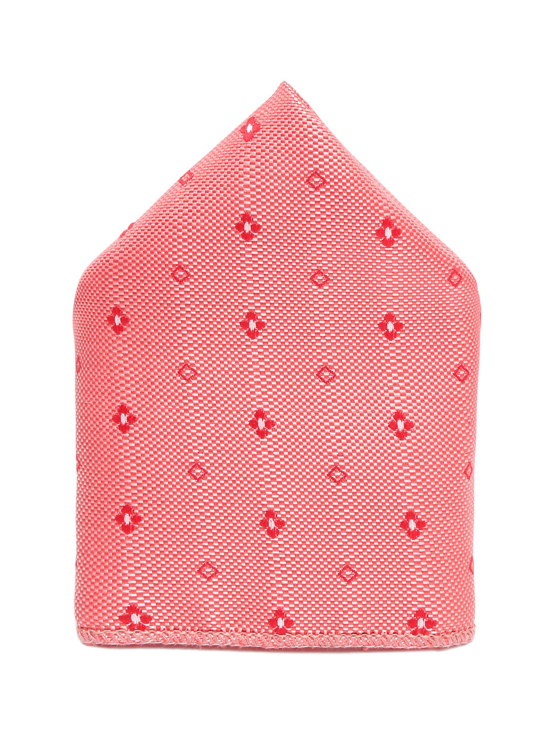 Sea Pink Italian Silk Necktie Set Pocket Square Golden Tiepin