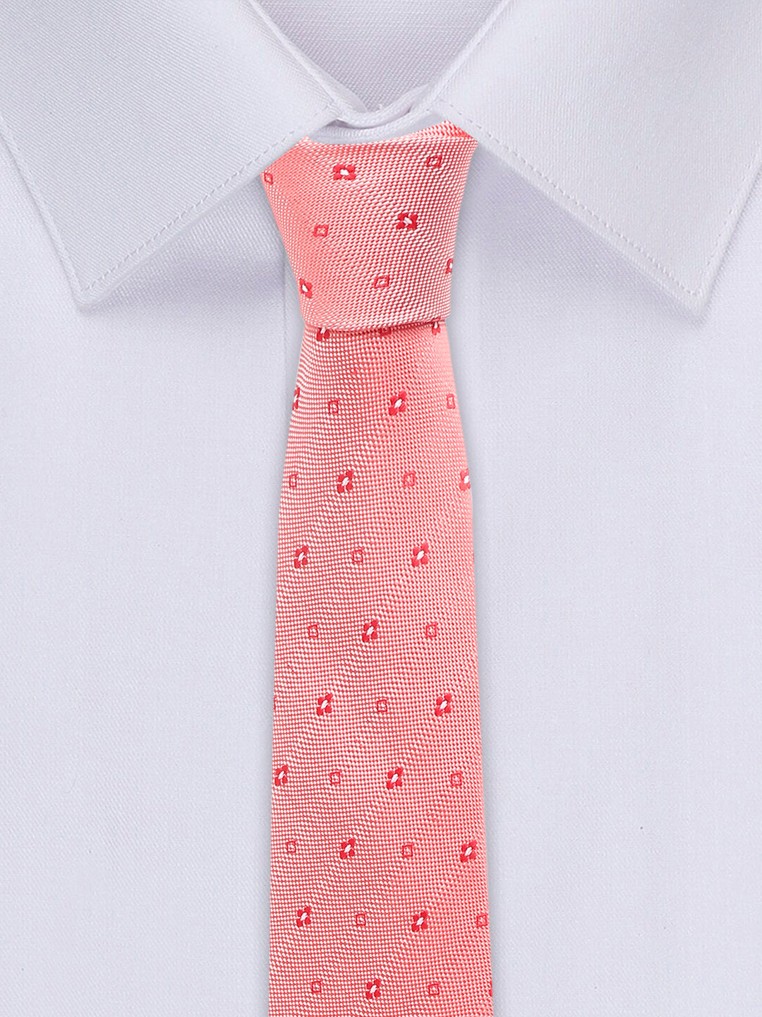 Sea Pink Italian Silk Necktie Set Pocket Square Golden Tiepin
