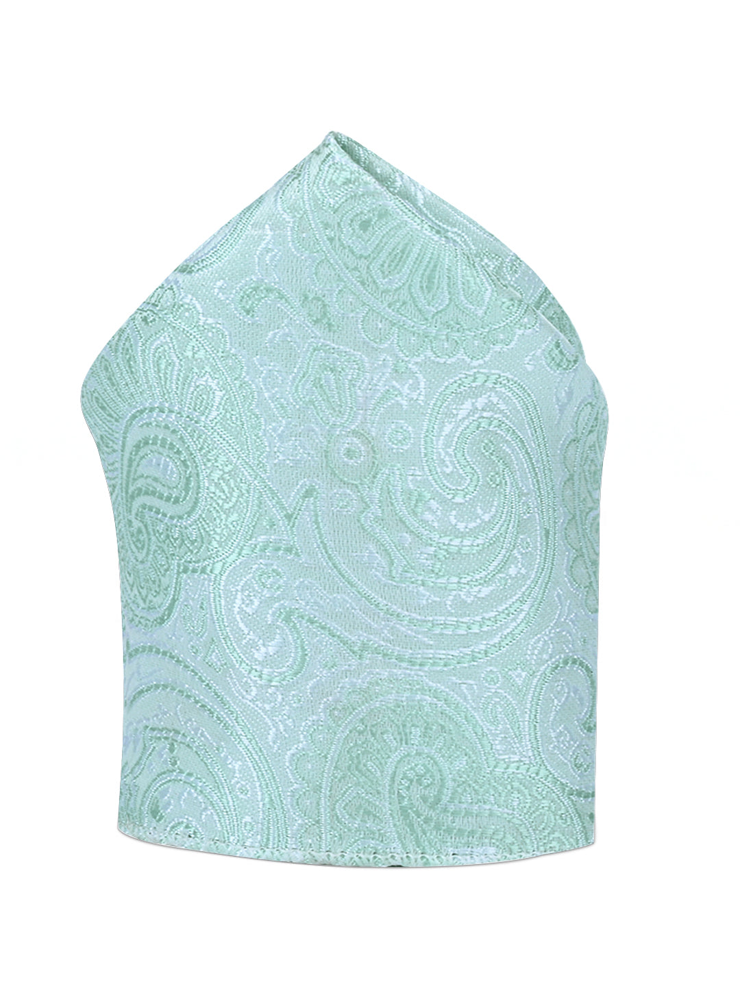 Lagoon Green Luxury Italian Silk Necktie Set Pocket Square Chrome Tiepin Cufflinks and Brooch