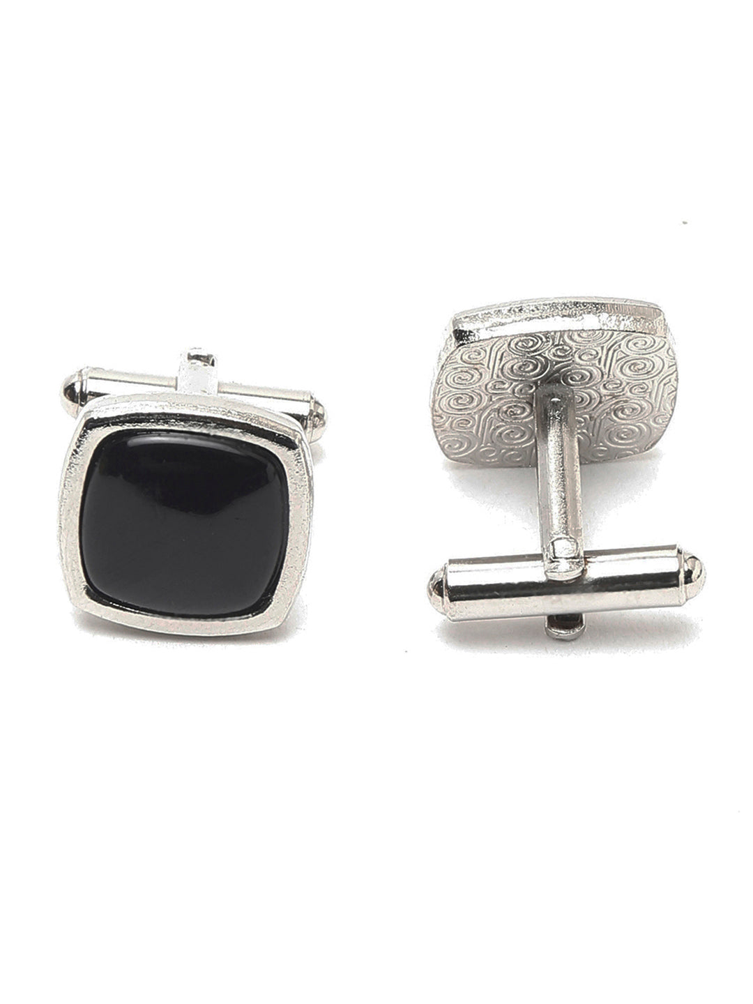 Pine Green Luxury Italian Silk Necktie Set Pocket Square Chrome Tiepin Cufflinks and Brooch