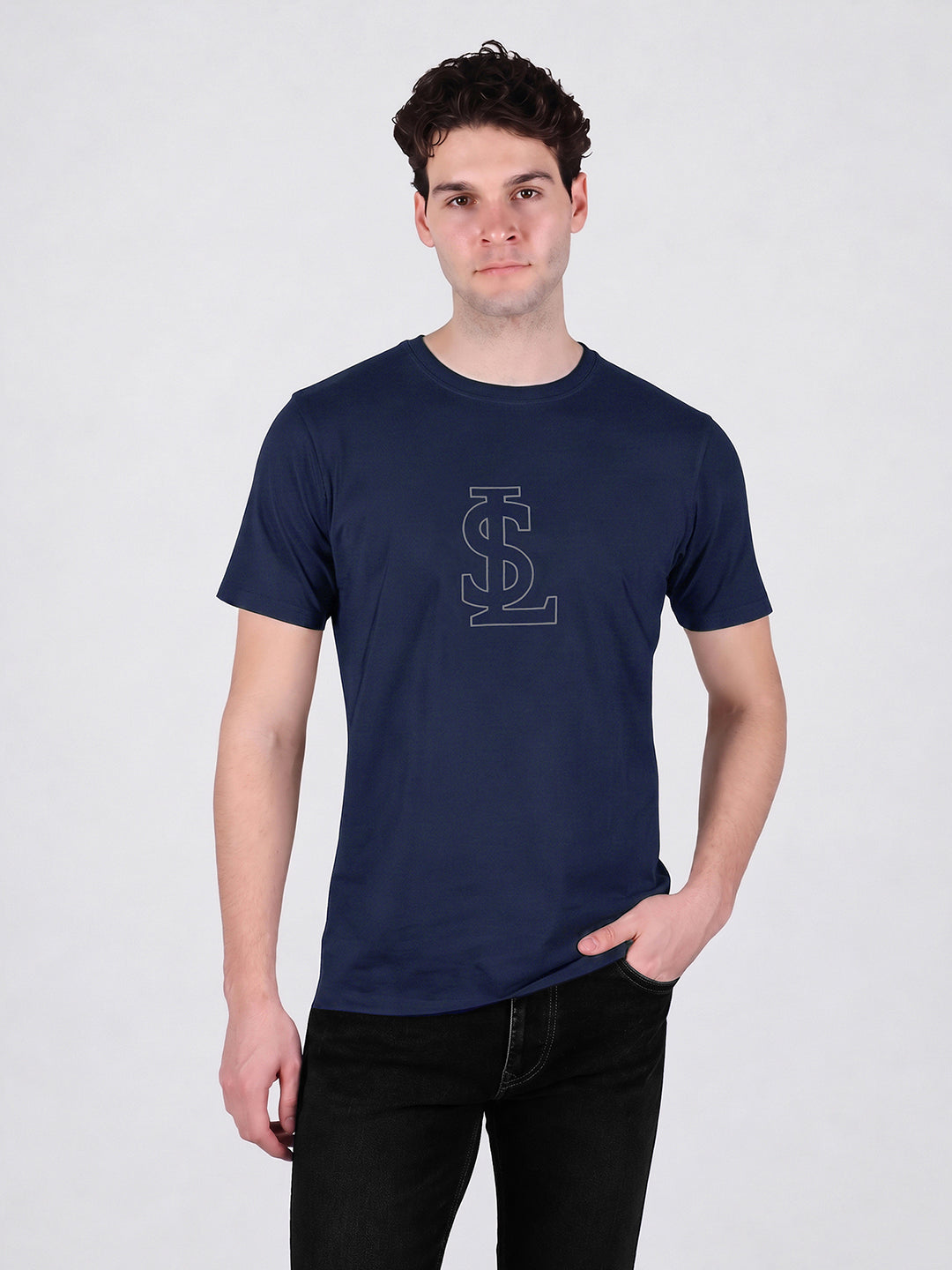 Men's Ultrasoft Roundneck Navy T-shirt