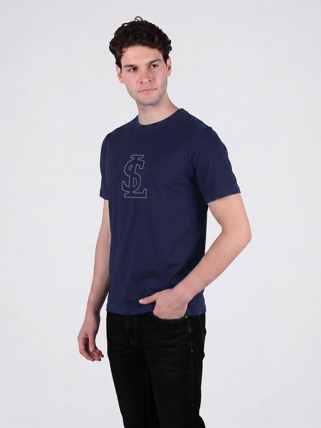 Men's Ultrasoft Roundneck Navy T-shirt