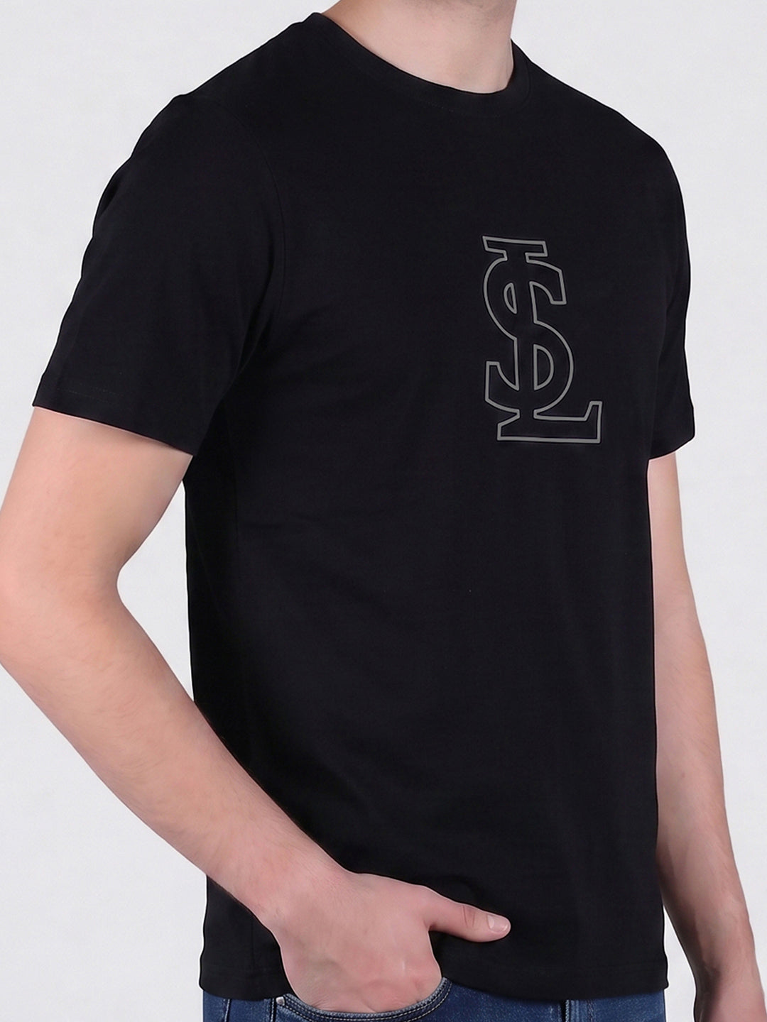 Men's Ultrasoft Roundneck Black T-shirt
