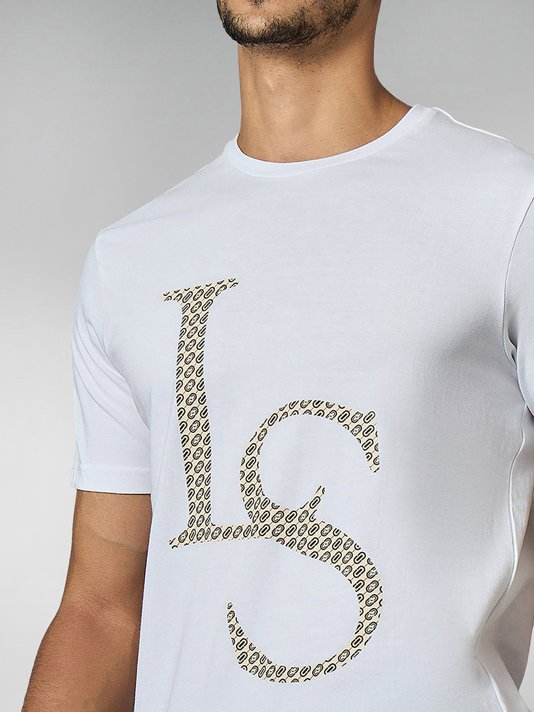 Men's Super Combed Cotton White Regular Fit Half Sleeve Round Neck T-Shirt