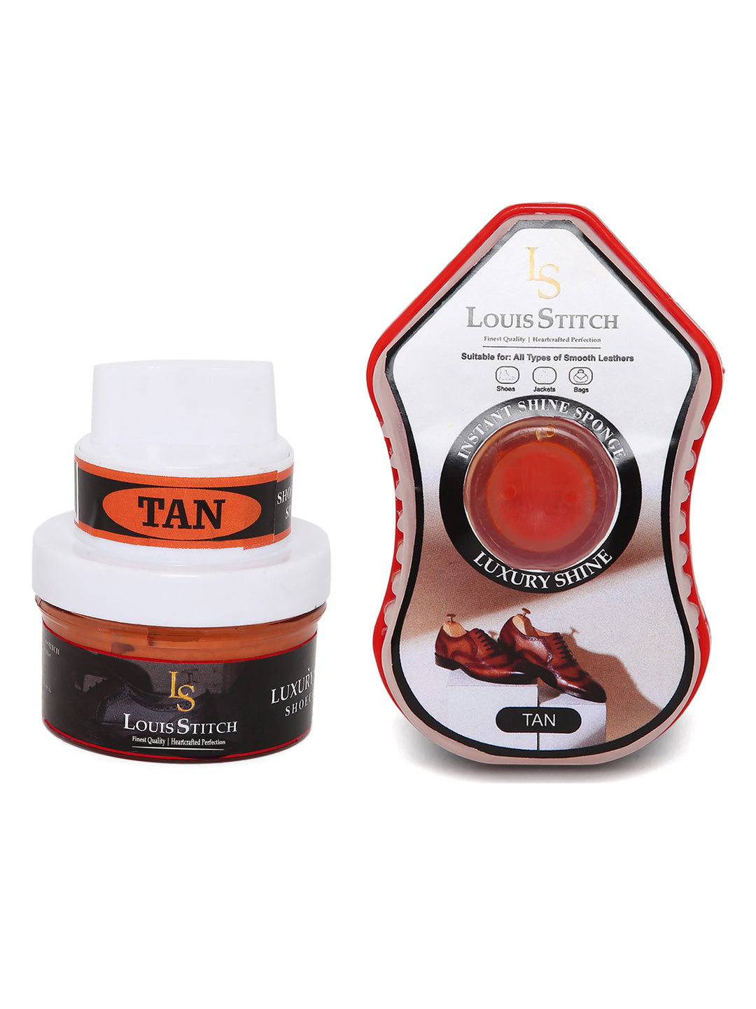 Tan Shoe Shiner and Shoe Cream with Applicator For Leather items
