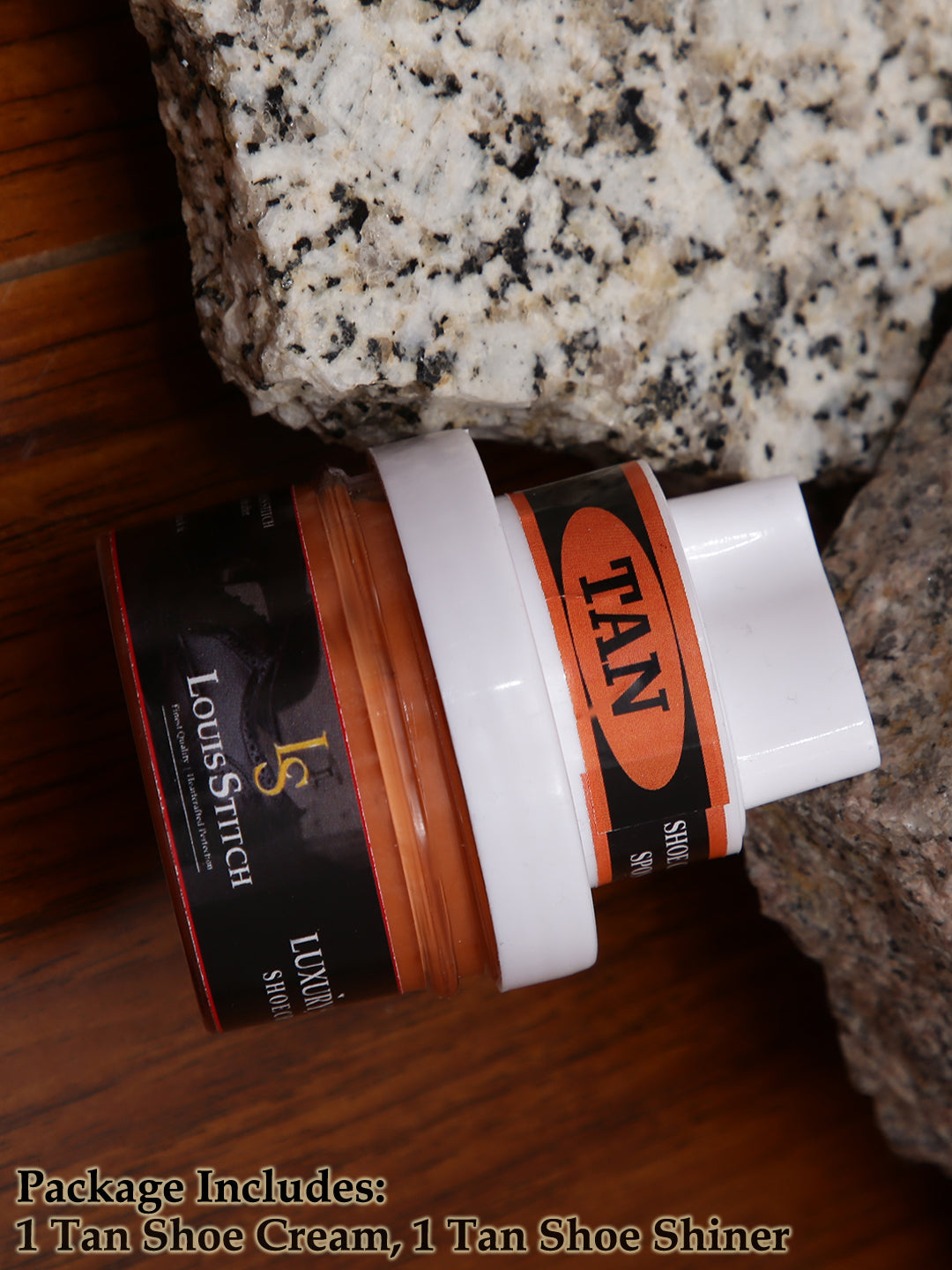 Tan Shoe Shiner and Shoe Cream with Applicator For Leather items