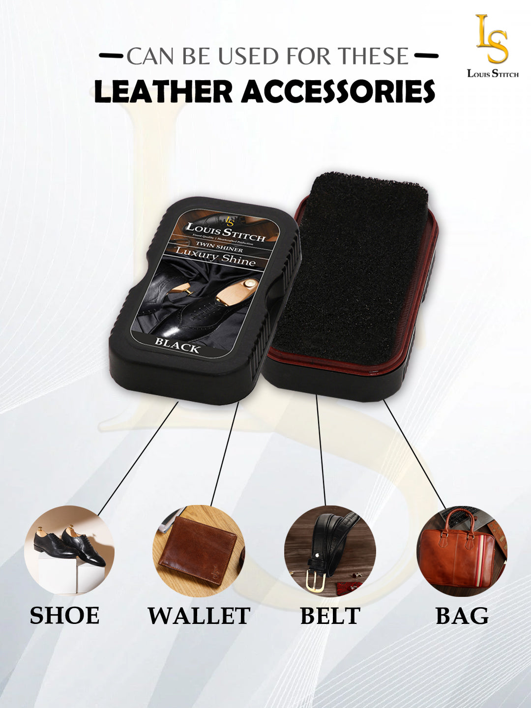 Shoe Twin Shiner And Shoe Cream with Applicator For Leather Items