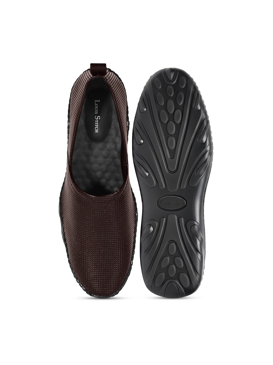 Brunette Brown Genuine Leather Ultra Lightweight Nagra Jutis and Mojaris