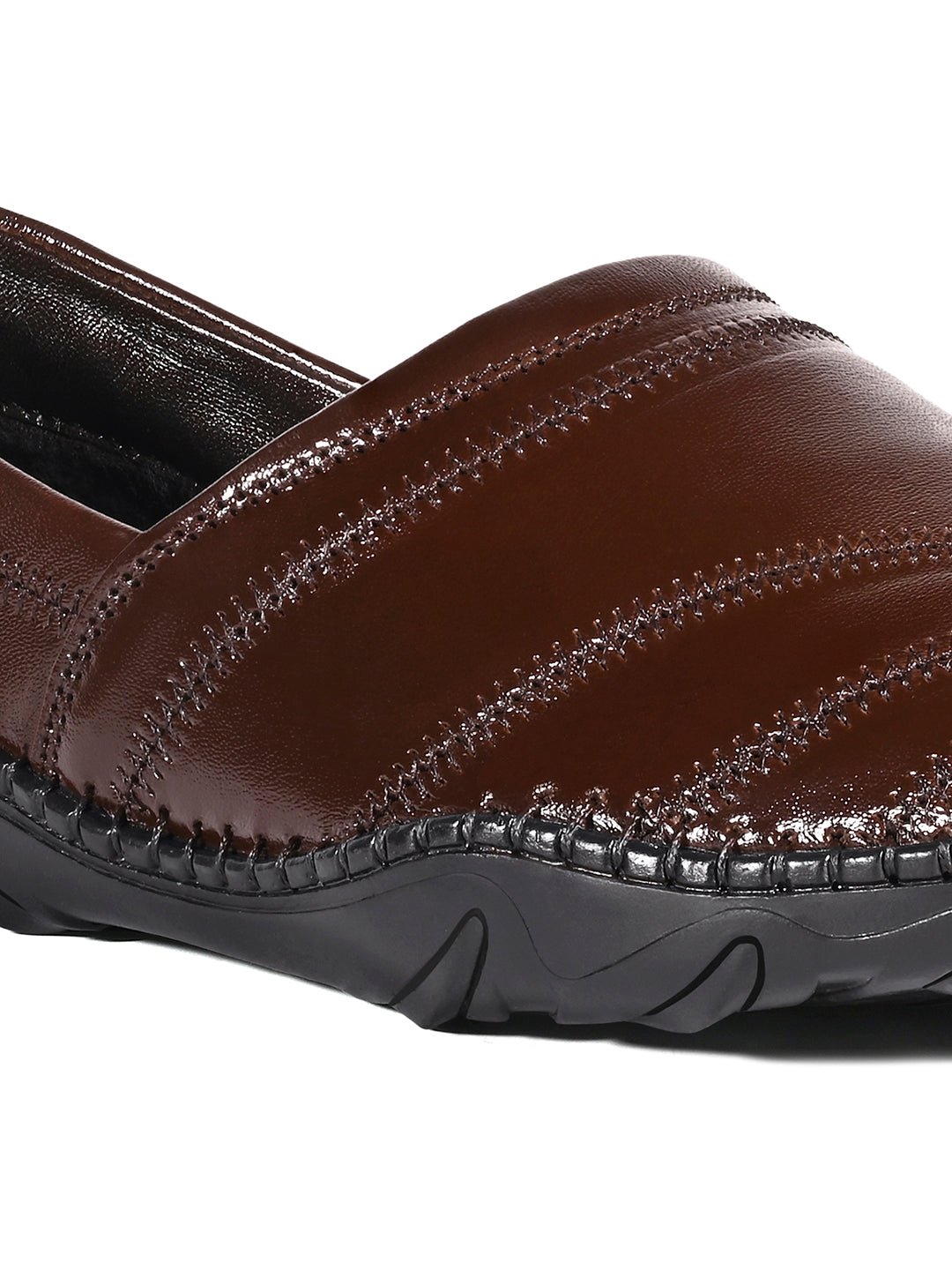 Brunette Brown Genuine Leather Ultra Lightweight Nagra Jutis and Mojaris