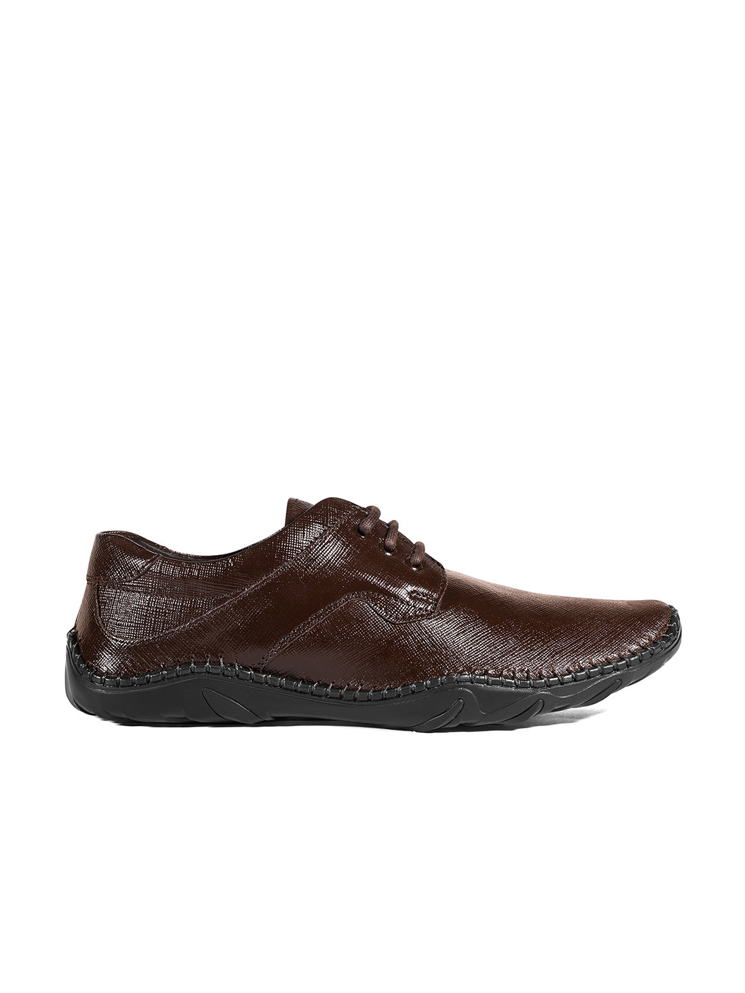 Brunette Brown Safiano Leather Ultra Lightweight Derbys