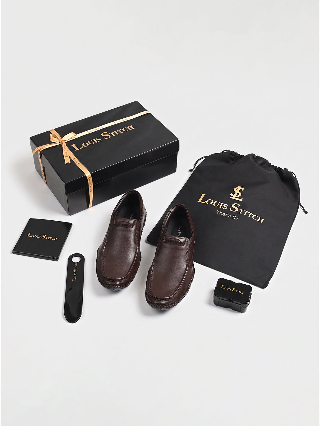 Brunette Brown Genuine Leather Ultra Lightweight Slip-On Shoes