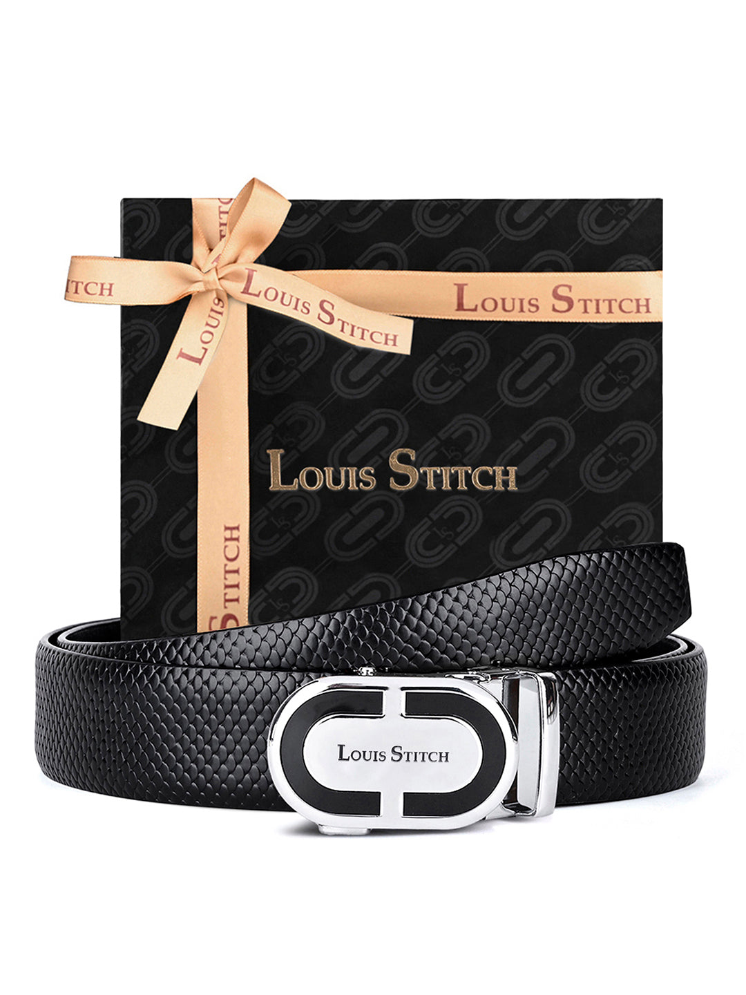 Handcrafted Italian Leather Auto Lock Formal Belt For Men