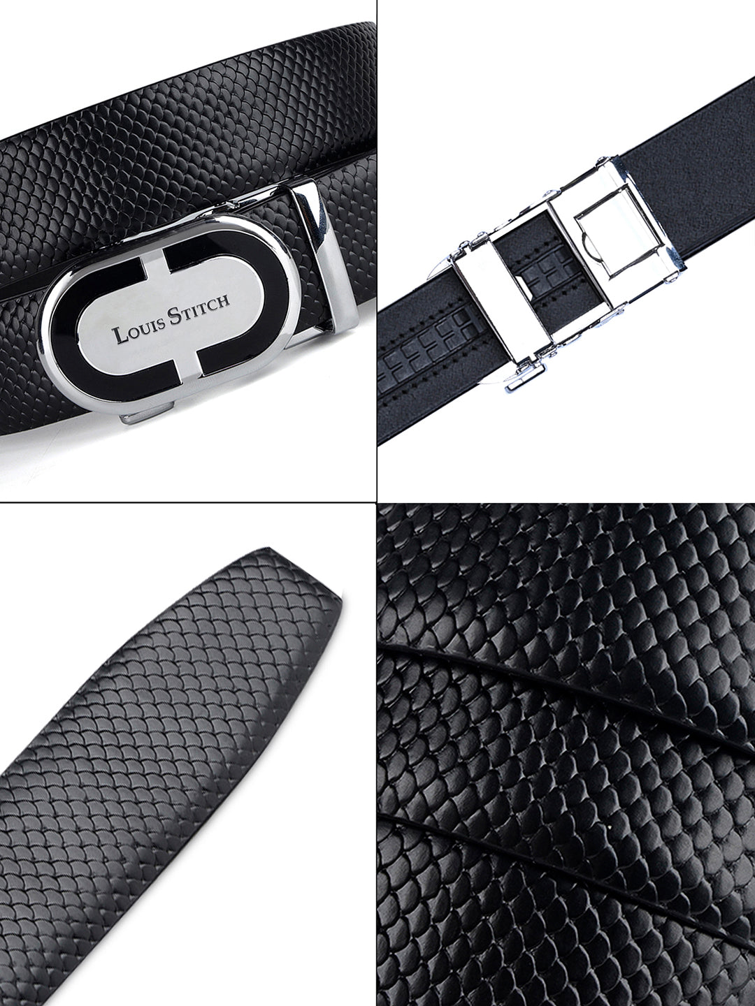 Handcrafted Italian Leather Auto Lock Formal Belt For Men