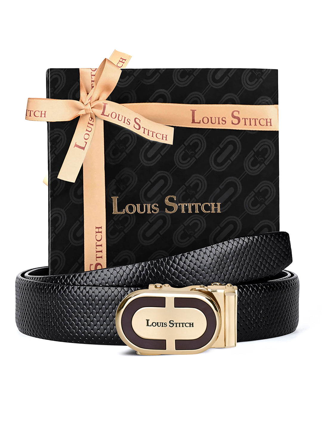 Handcrafted Italian Leather Auto Lock Formal Belt For Men