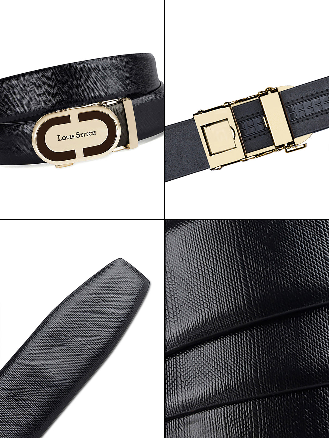 Handcrafted Italian Leather Auto Lock Formal Belt For Men