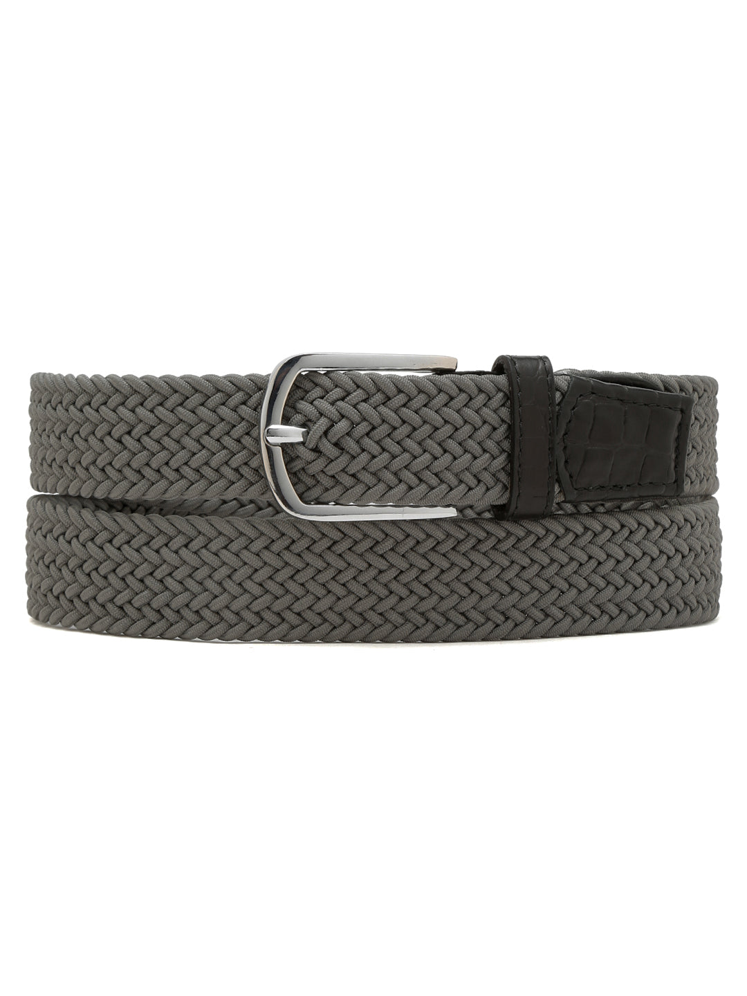 LOUIS STITCH Men's Braided Elastic Stretch Belt