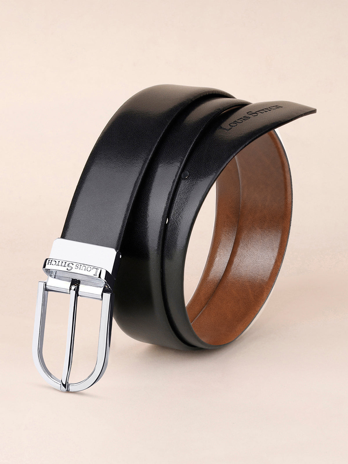 Handcrafted Spanish Leather Reversible Belt For Men