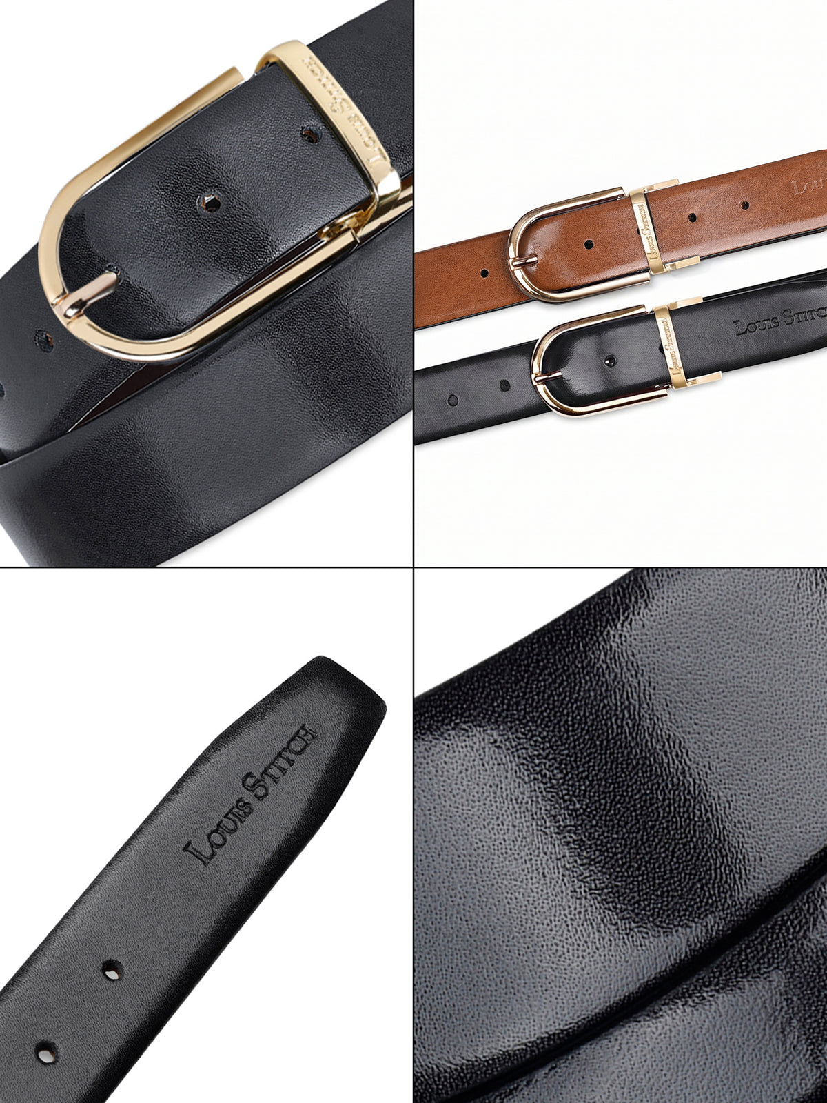Handcrafted Spanish Leather Reversible Belt For Men