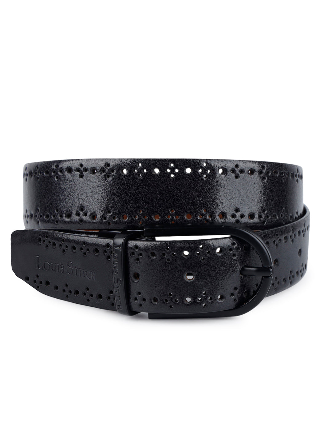 Handcrafted Spanish Leather Brogue Punch Reversible Belt For Men