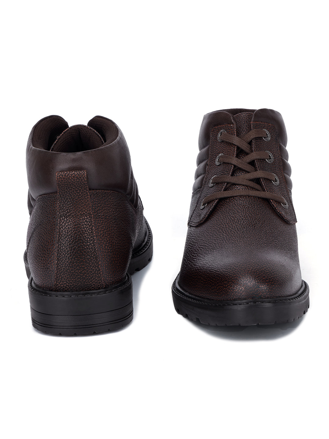 Brunette Brown Handcrafted Italian Leather High Ankle Chukka Boots