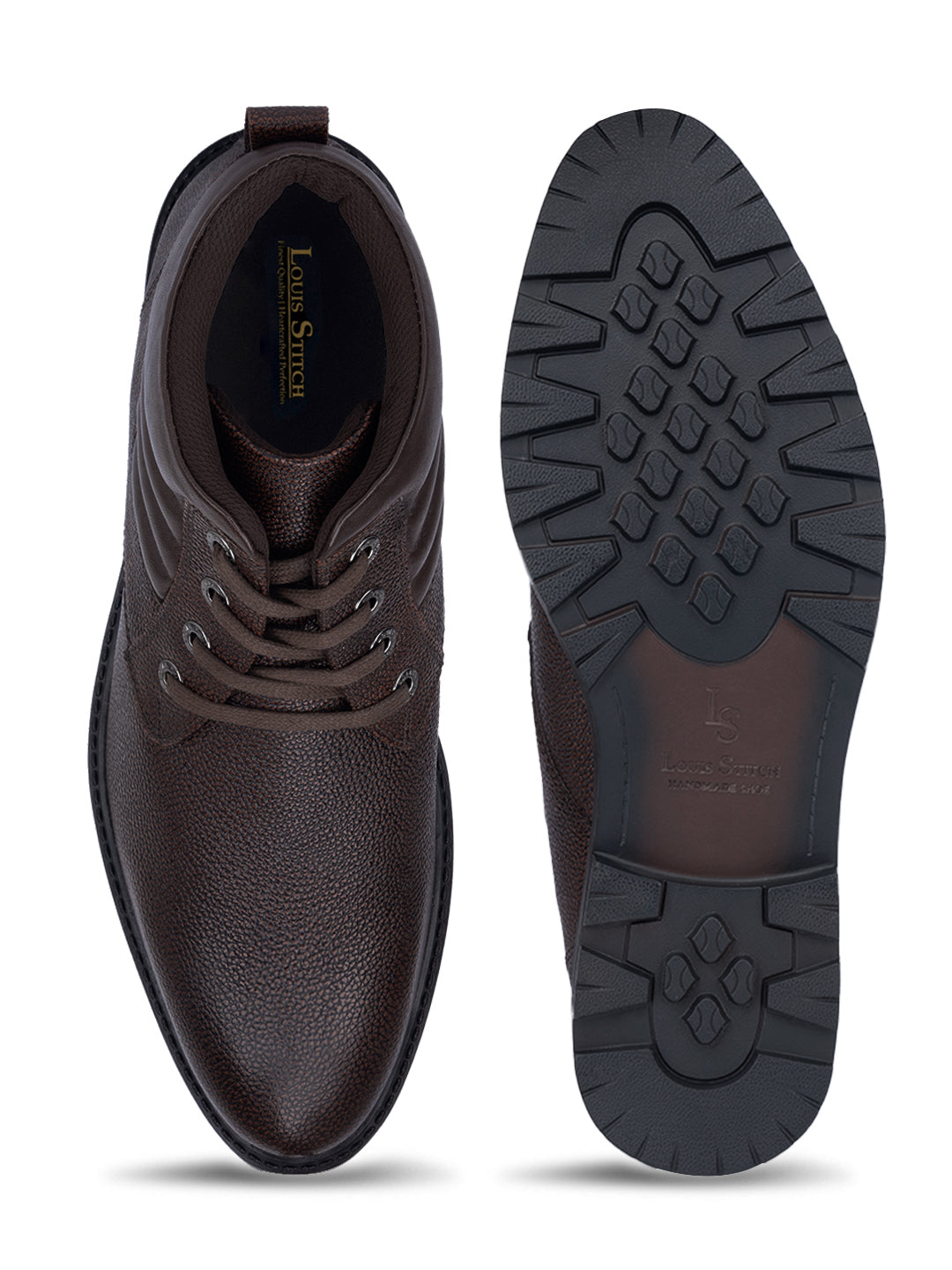 Brunette Brown Handcrafted Italian Leather High Ankle Chukka Boots