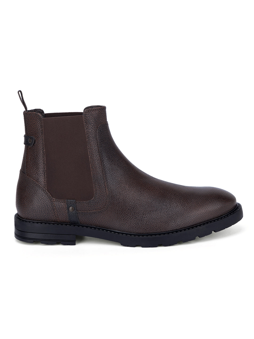 Brunette Brown Handcrafted Italian Leather High Ankle Chelsea Boots
