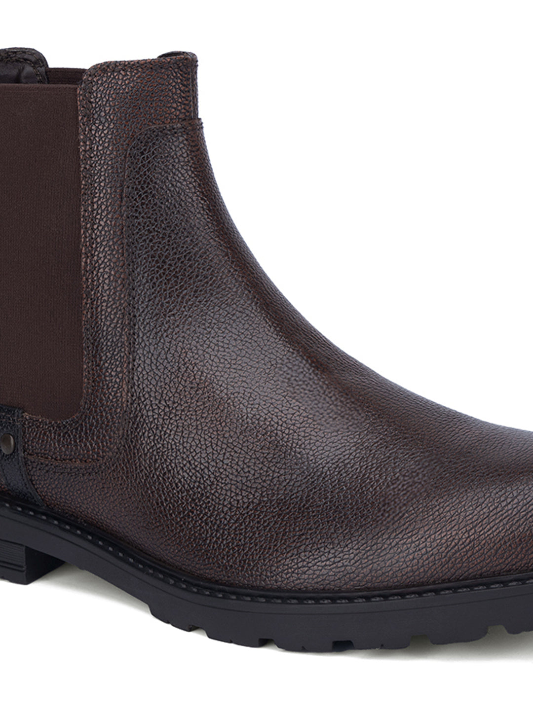 Brunette Brown Handcrafted Italian Leather High Ankle Chelsea Boots