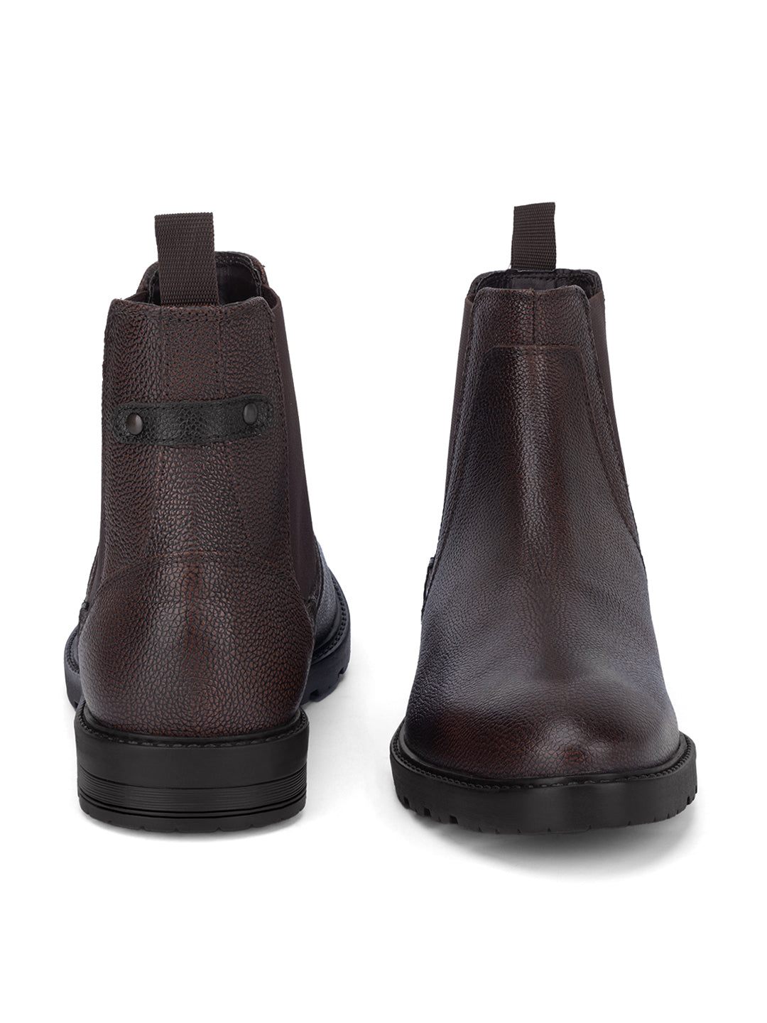 Brunette Brown Handcrafted Italian Leather High Ankle Chelsea Boots