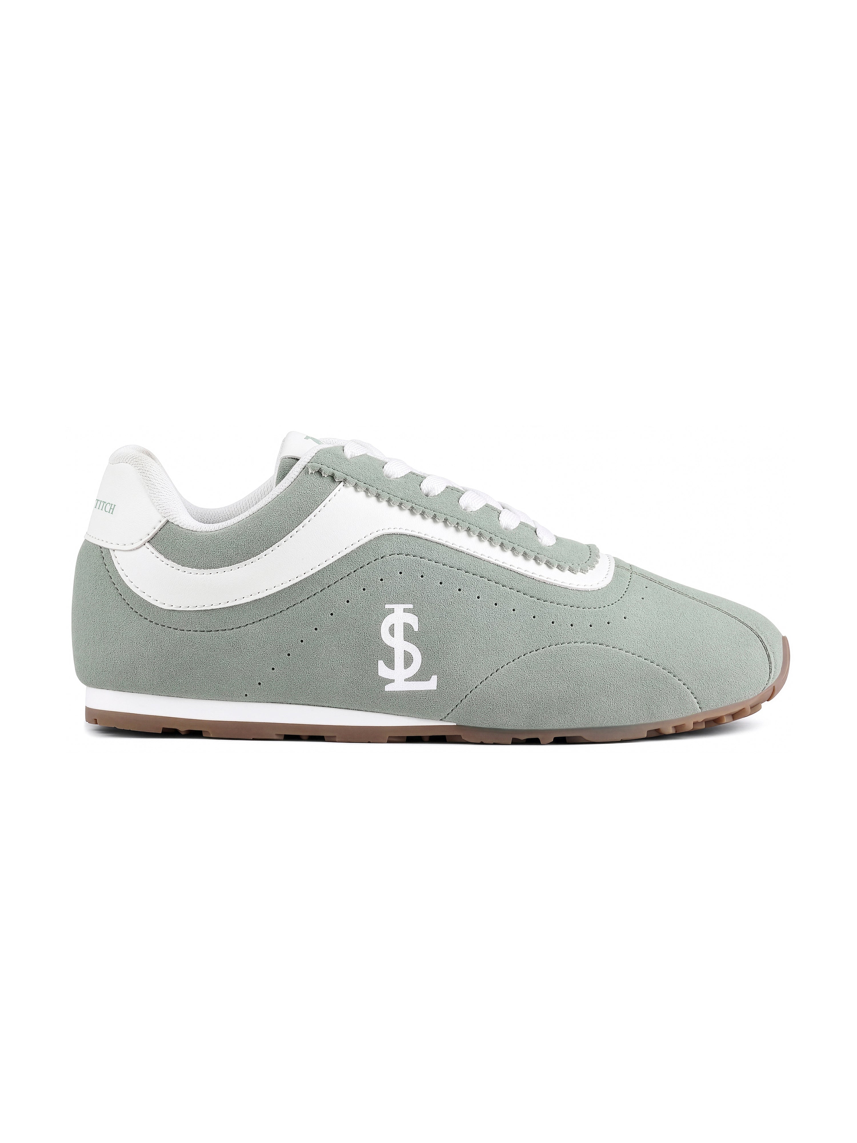 Mint Green Lightweight Lace-Up Sneakers