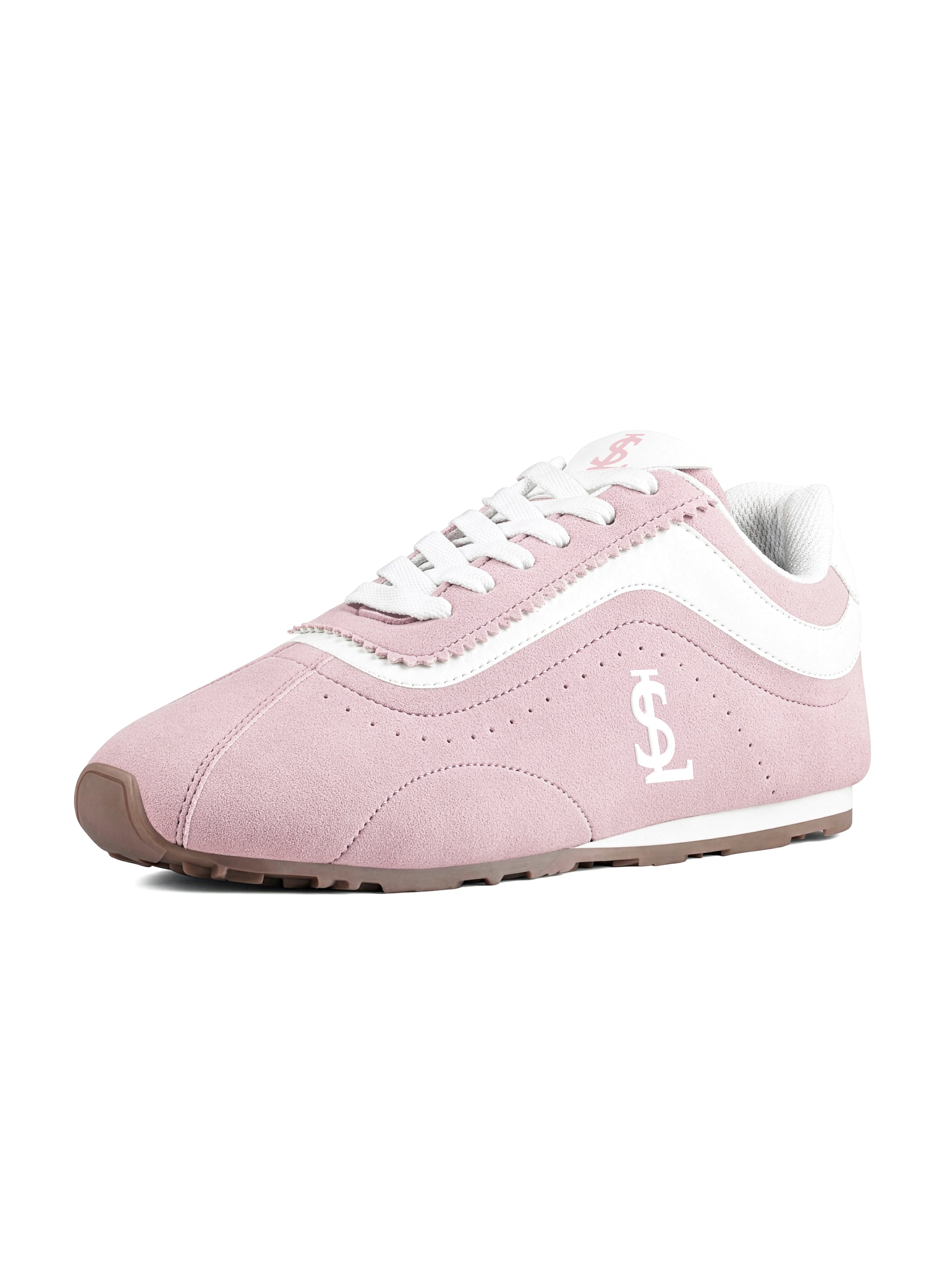 Pink Lightweight Lace-Up Sneakers