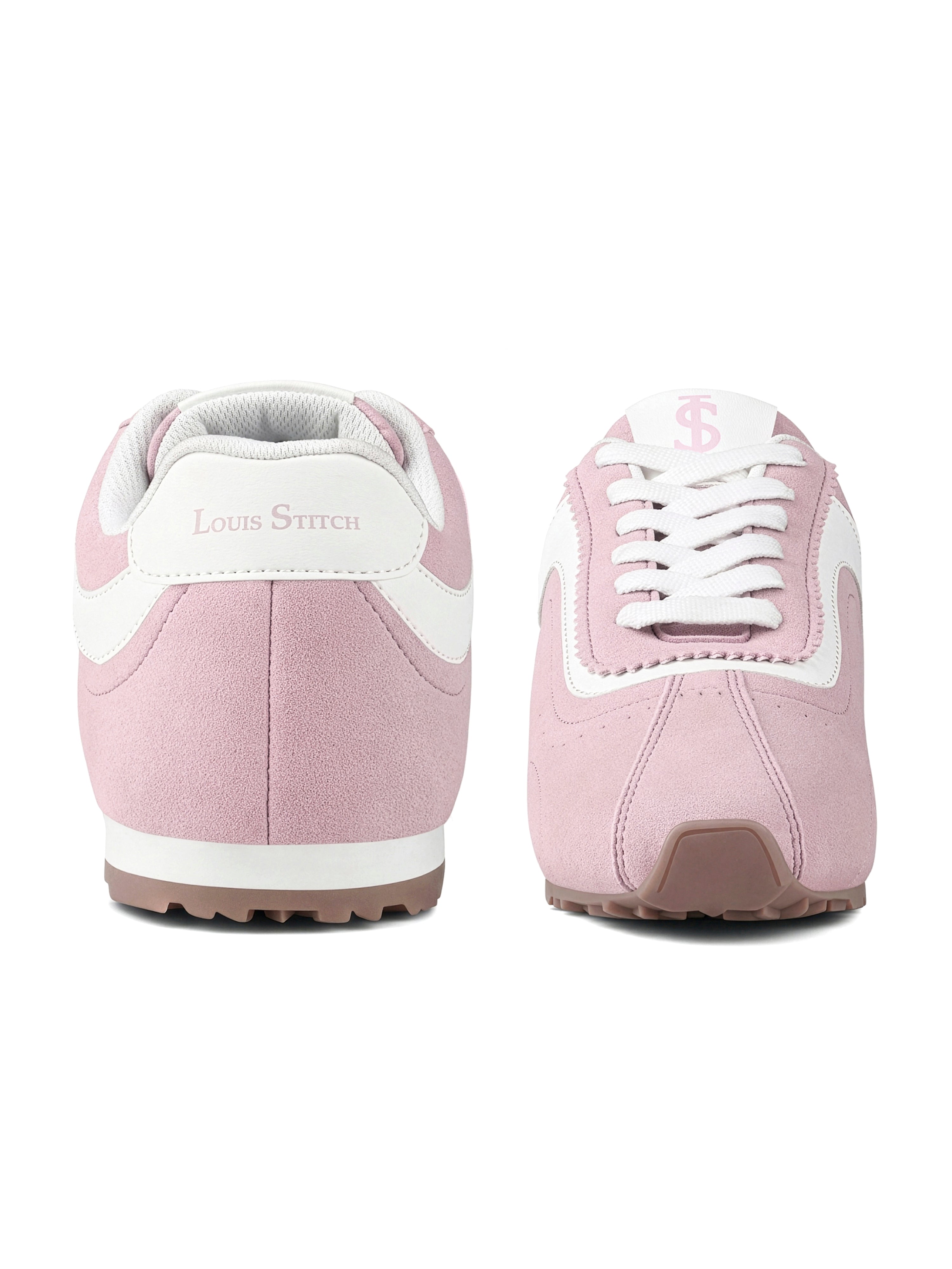 Pink Lightweight Lace-Up Sneakers