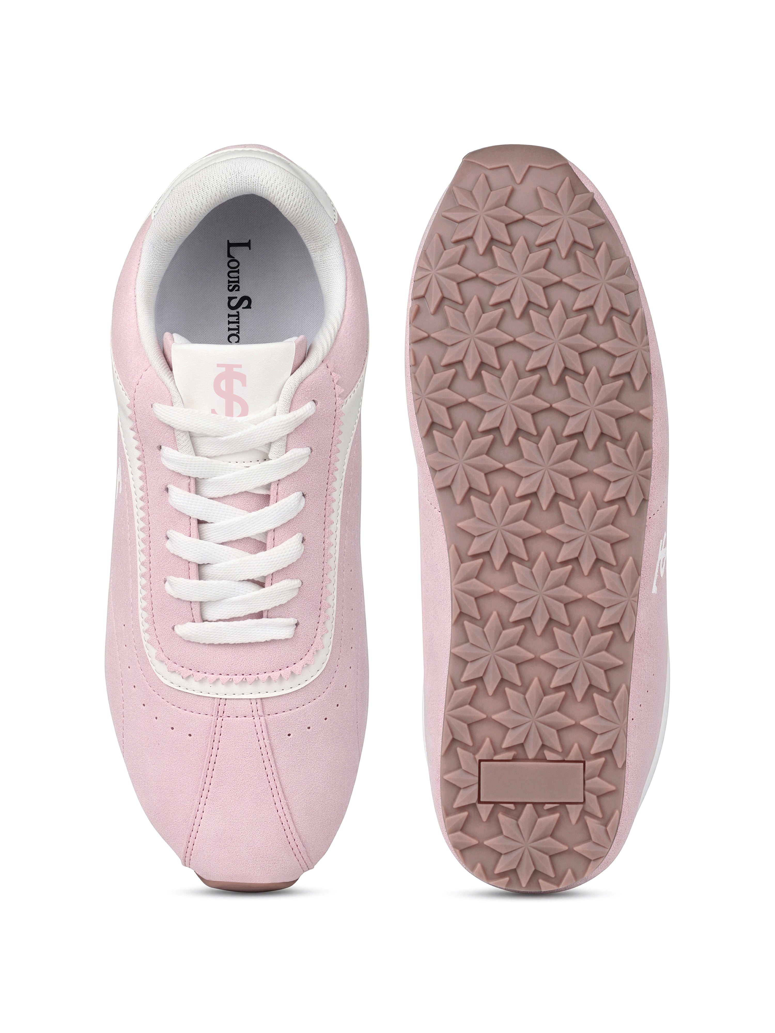 Pink Lightweight Lace-Up Sneakers