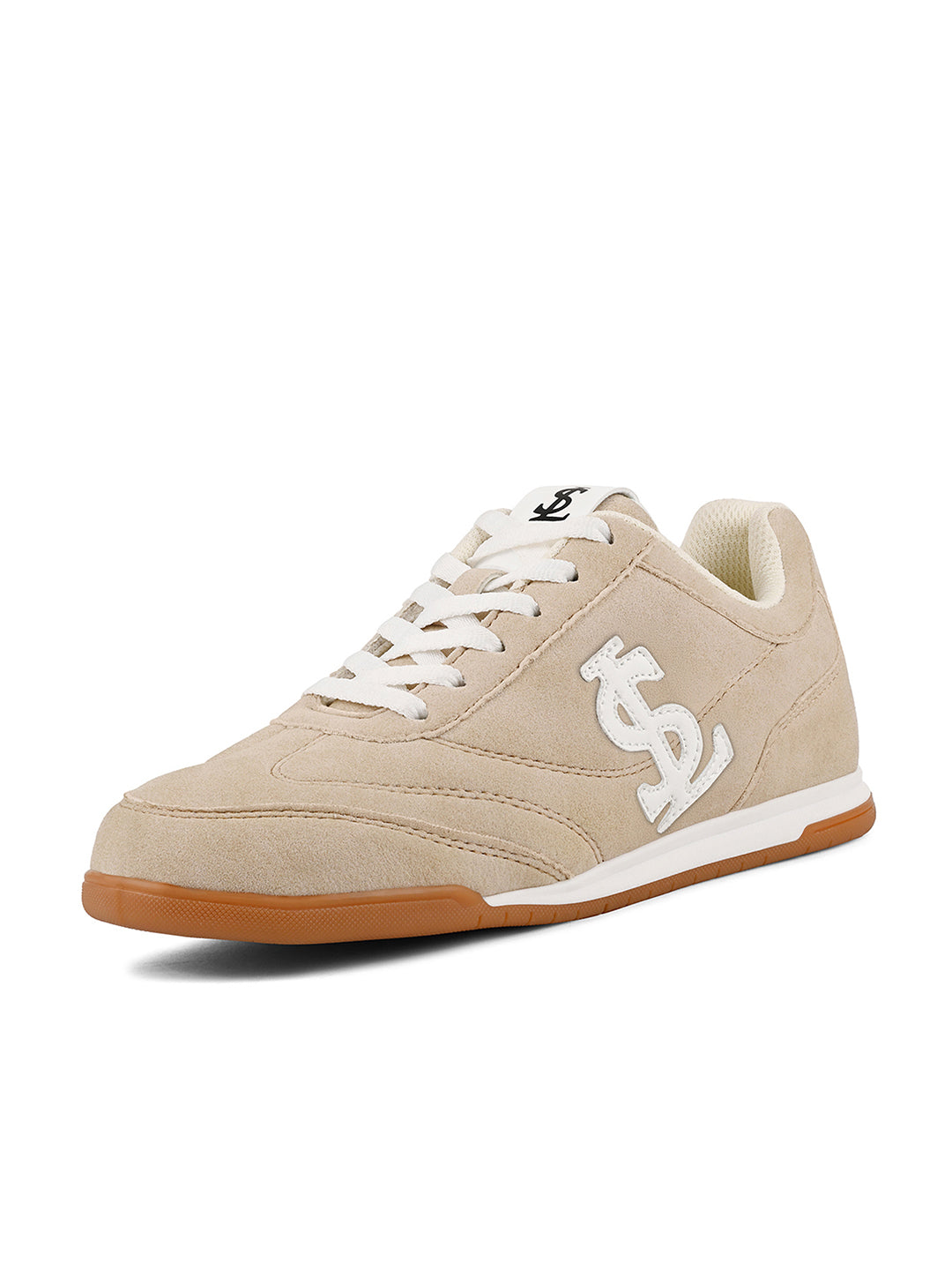 Women's Beige Lightweight and Comfortable Casual Lace-Up Sneakers