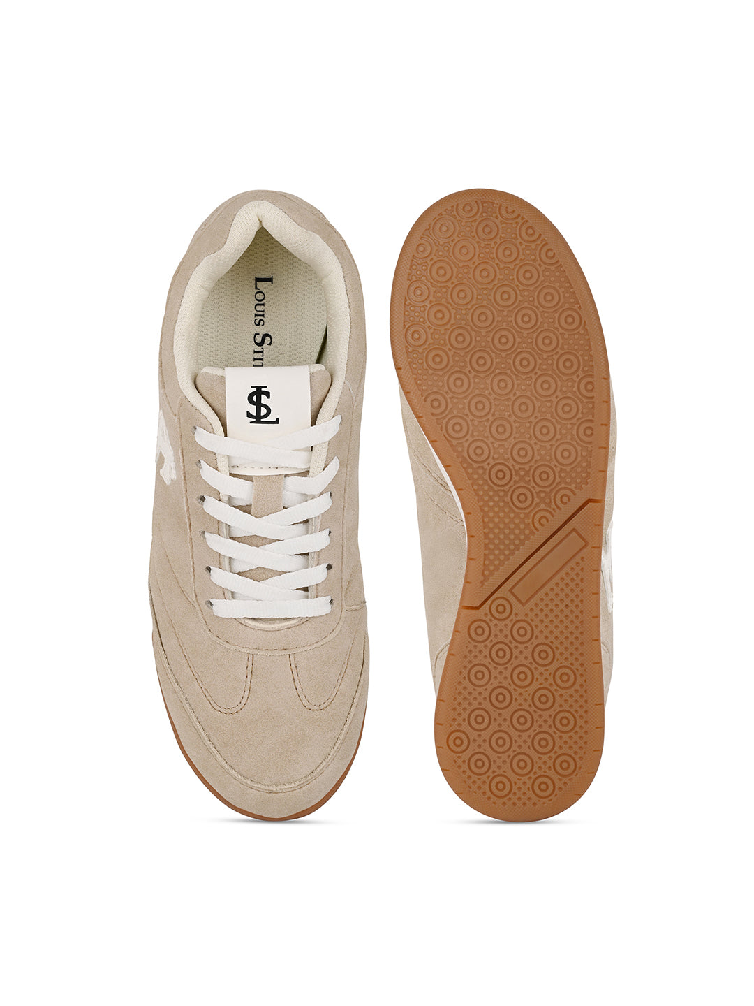 Women's Beige Lightweight and Comfortable Casual Lace-Up Sneakers