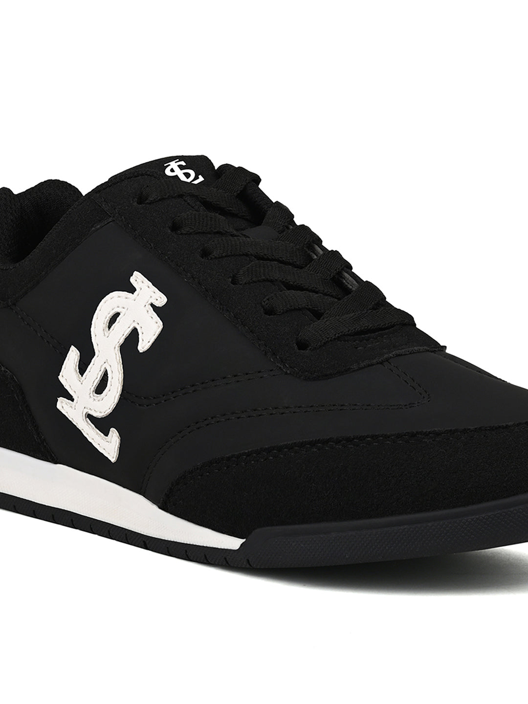 Women's Black Lightweight and Comfortable Casual Lace-Up Sneakers