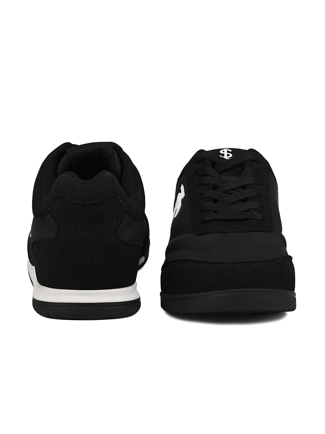 Women's Black Lightweight and Comfortable Casual Lace-Up Sneakers