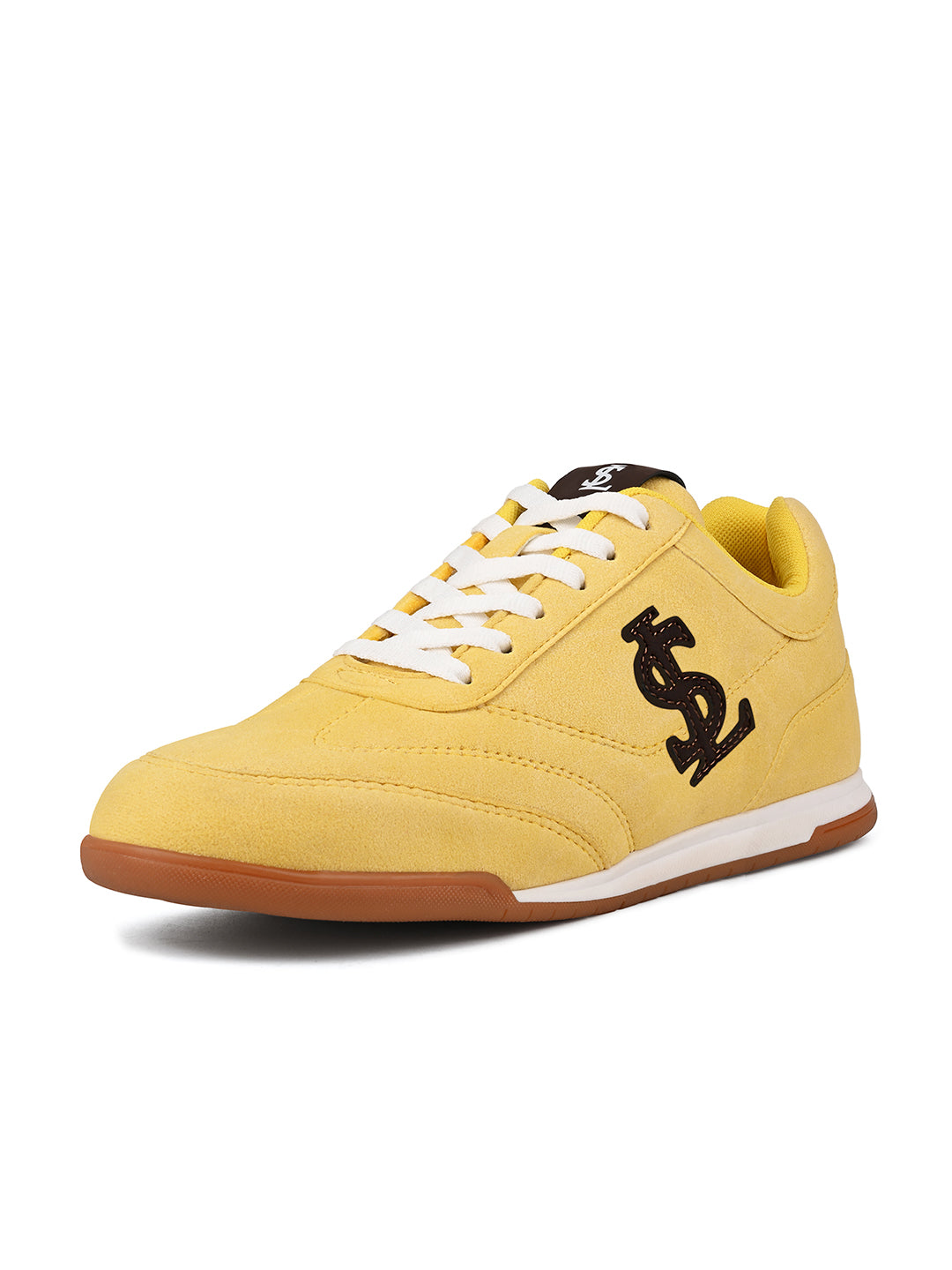 Women's Yellow Lightweight and Comfortable Casual Lace-Up Sneakers