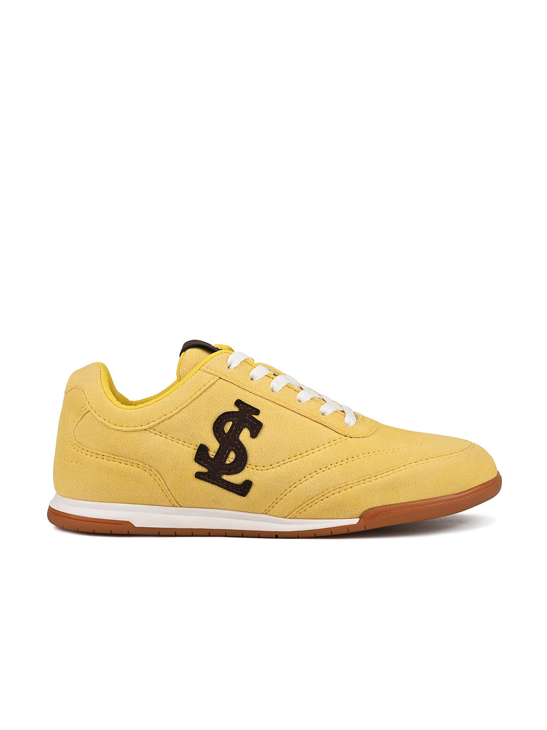 Women's Yellow Lightweight and Comfortable Casual Lace-Up Sneakers