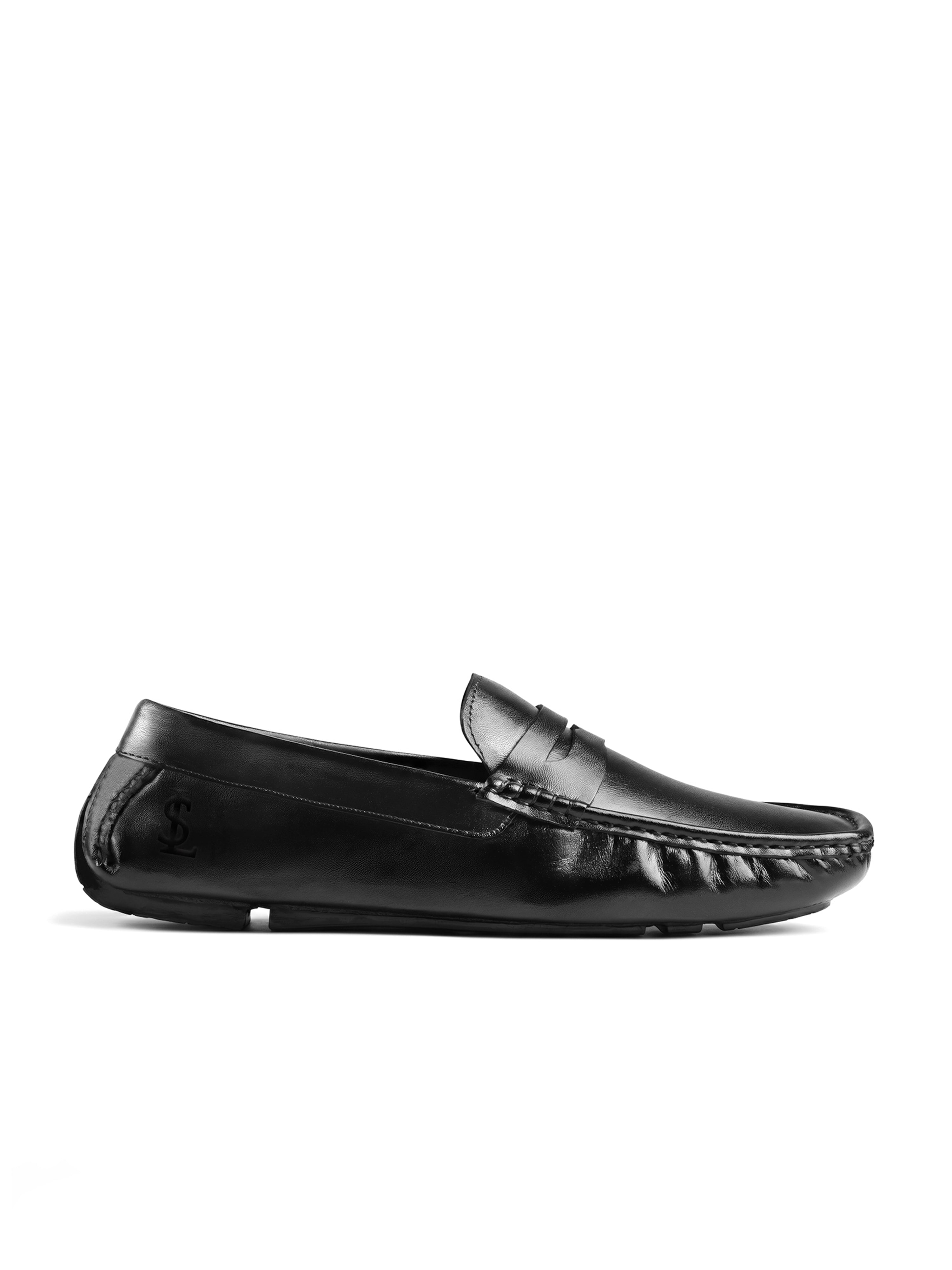 Jet Black Formal Slip-On Driving Loafers
