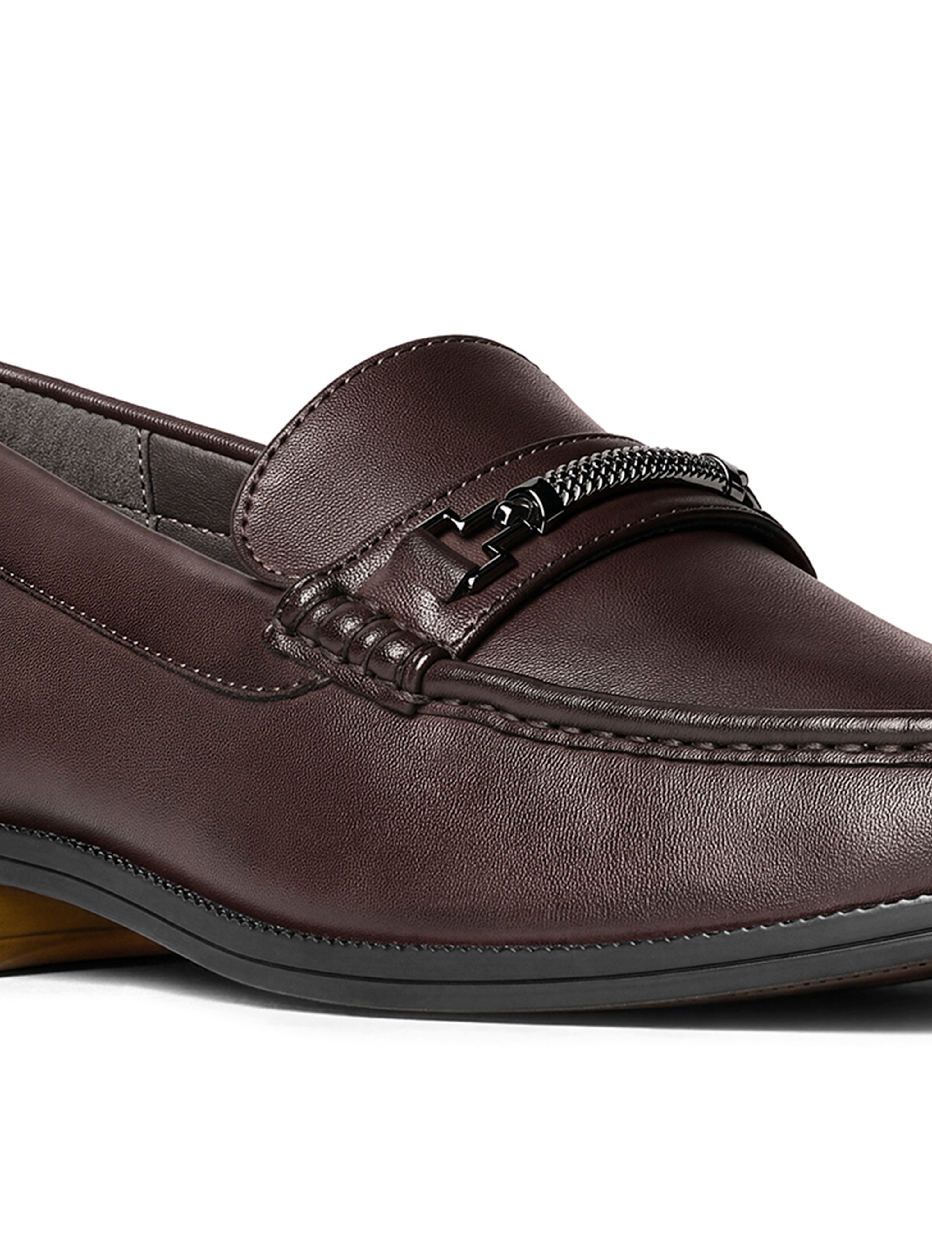 Brunette Brown Formal Slip-On Driving Loafers