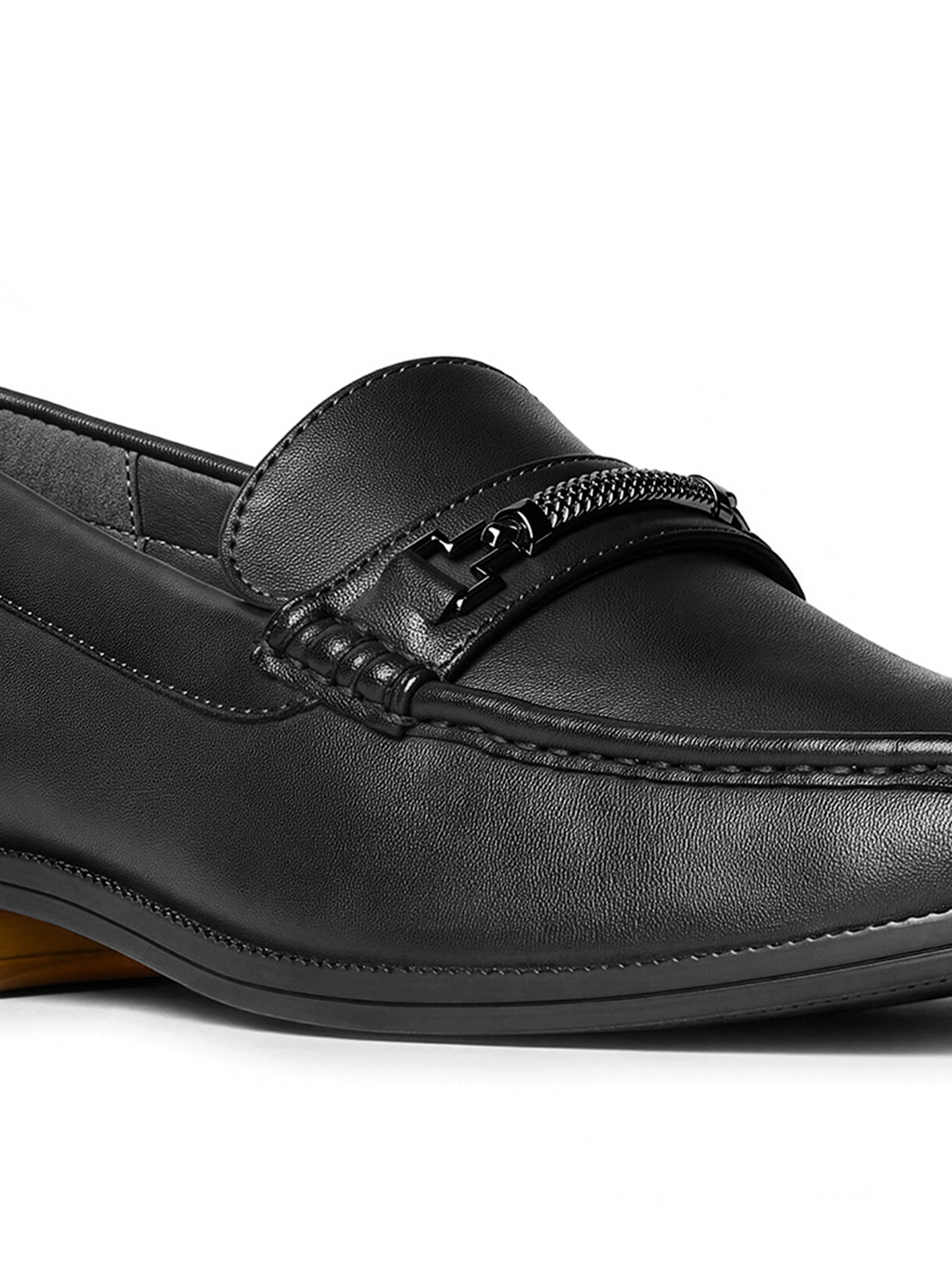 Jet Black Formal Slip-On Driving Loafers